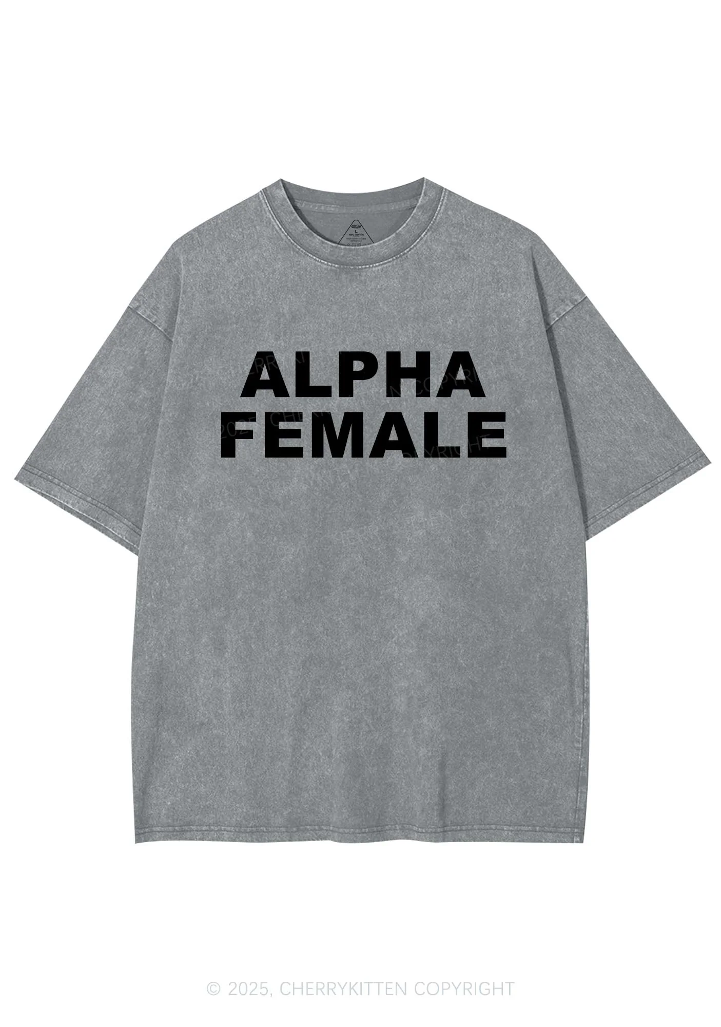 Alpha Female Y2K Washed Tee Cherrykitten - Image 6