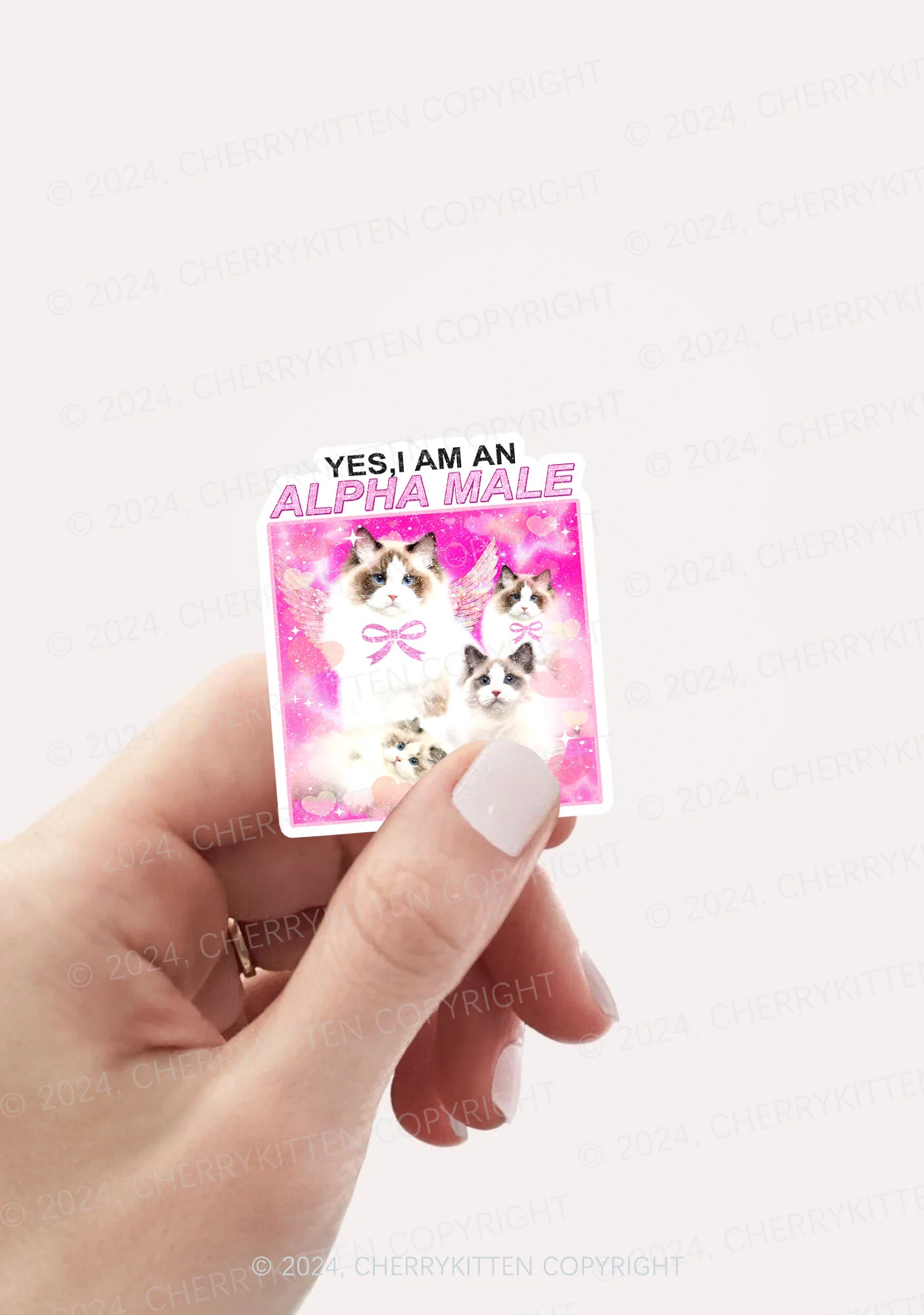 Alpha Male 1Pc Y2K Sticker Cherrykitten - Image 2