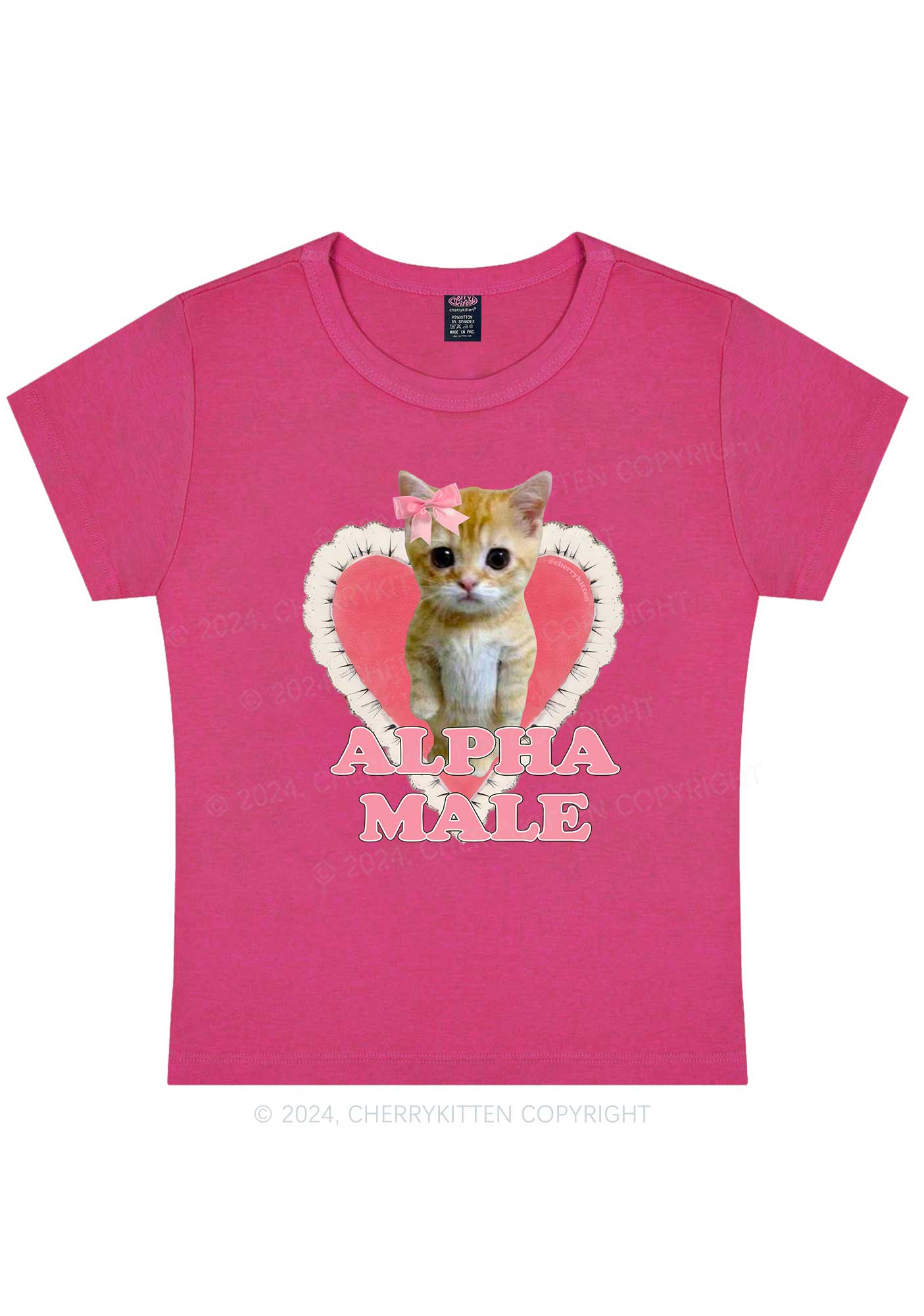 Alpha Male Kitten Y2K Baby Tee Cherrykitten - Image 10