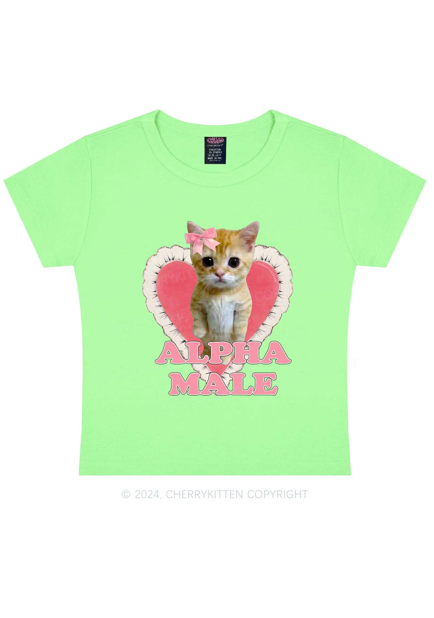 Alpha Male Kitten Y2K Baby Tee Cherrykitten - Image 12