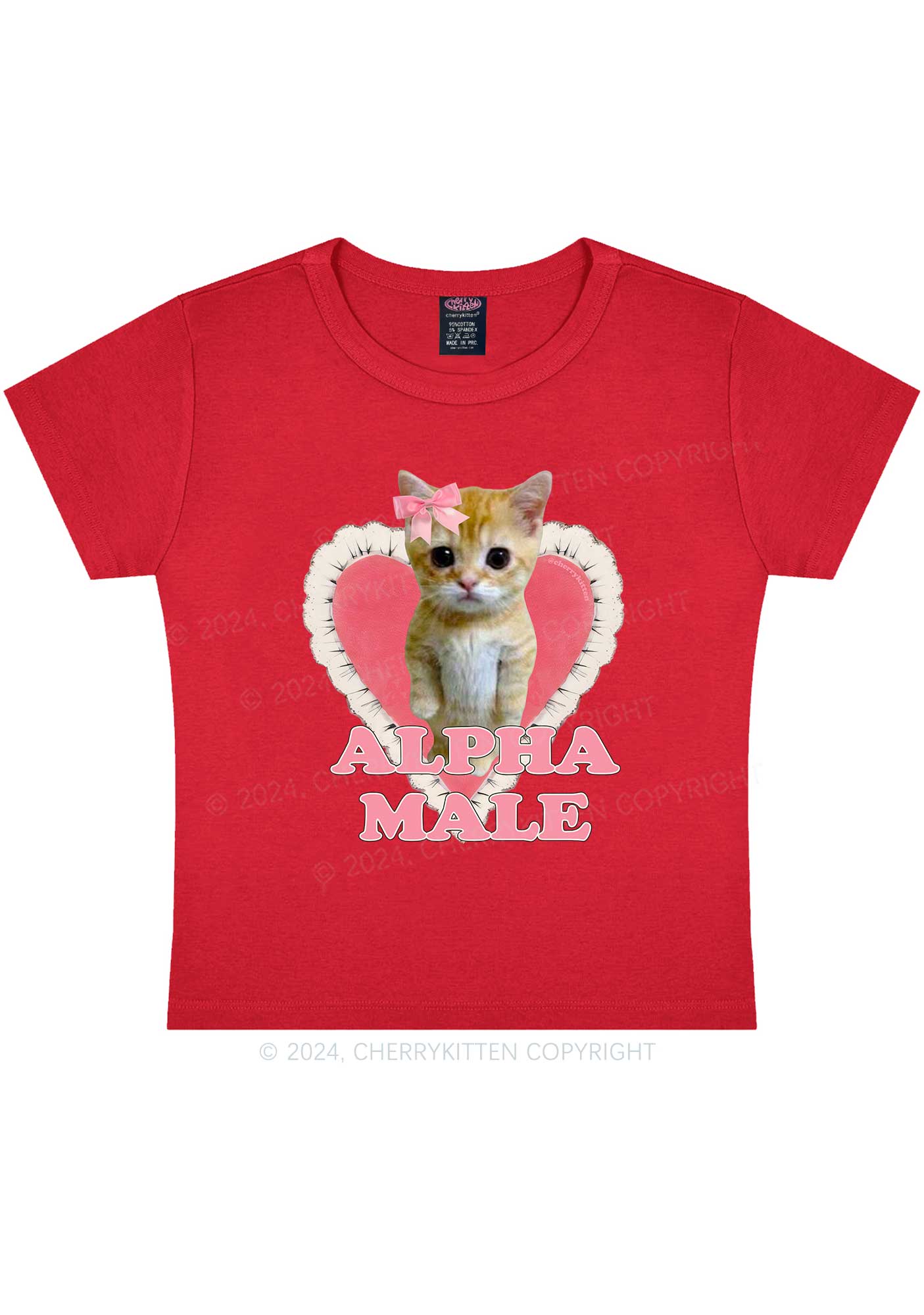 Alpha Male Kitten Y2K Baby Tee Cherrykitten - Image 4