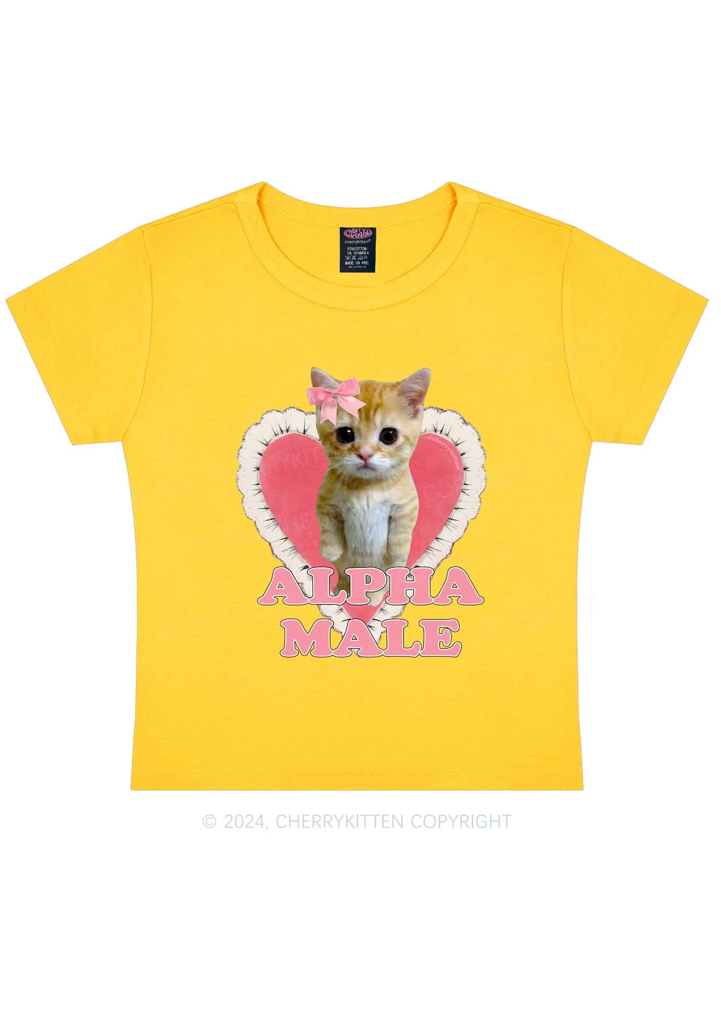 Alpha Male Kitten Y2K Baby Tee Cherrykitten - Image 6
