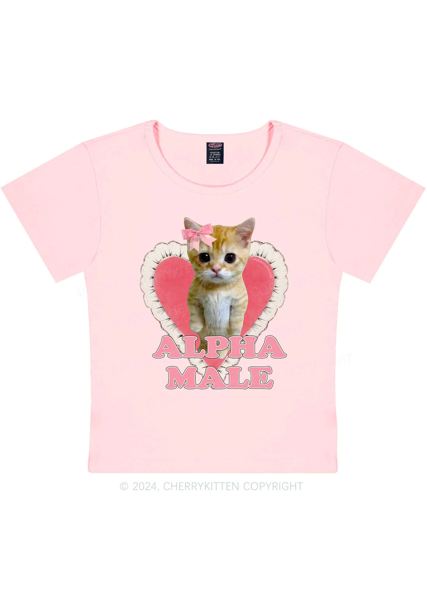Alpha Male Kitten Y2K Baby Tee Cherrykitten - Image 7