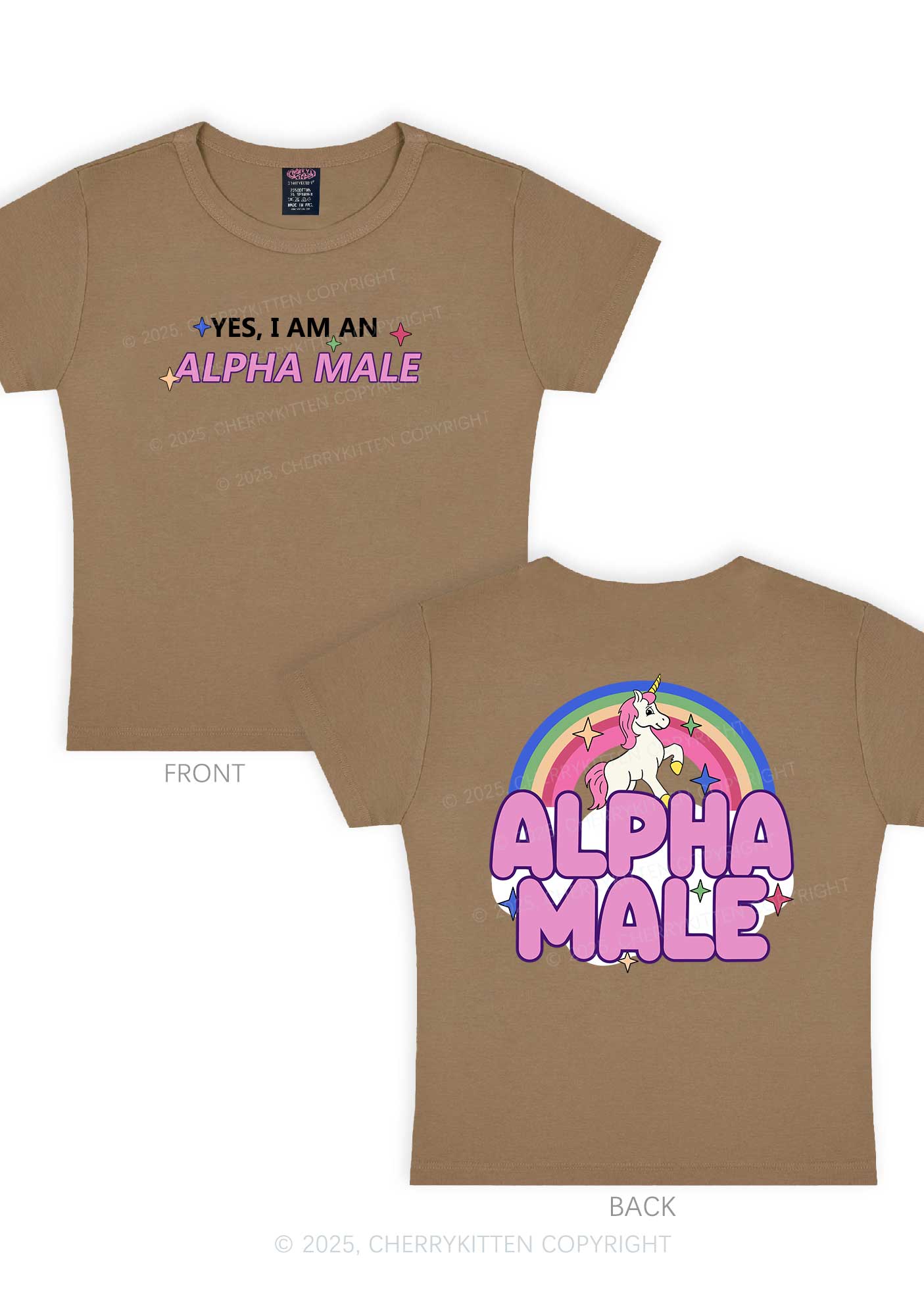 Alpha Male Two Sides Pride Y2K Baby Tee Cherrykitten - Image 10