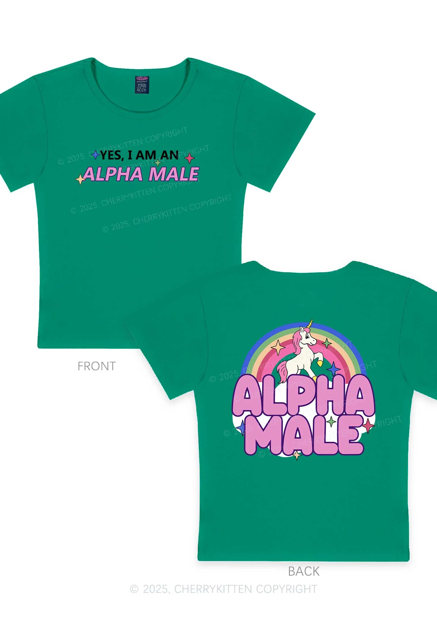 Alpha Male Two Sides Pride Y2K Baby Tee Cherrykitten - Image 13