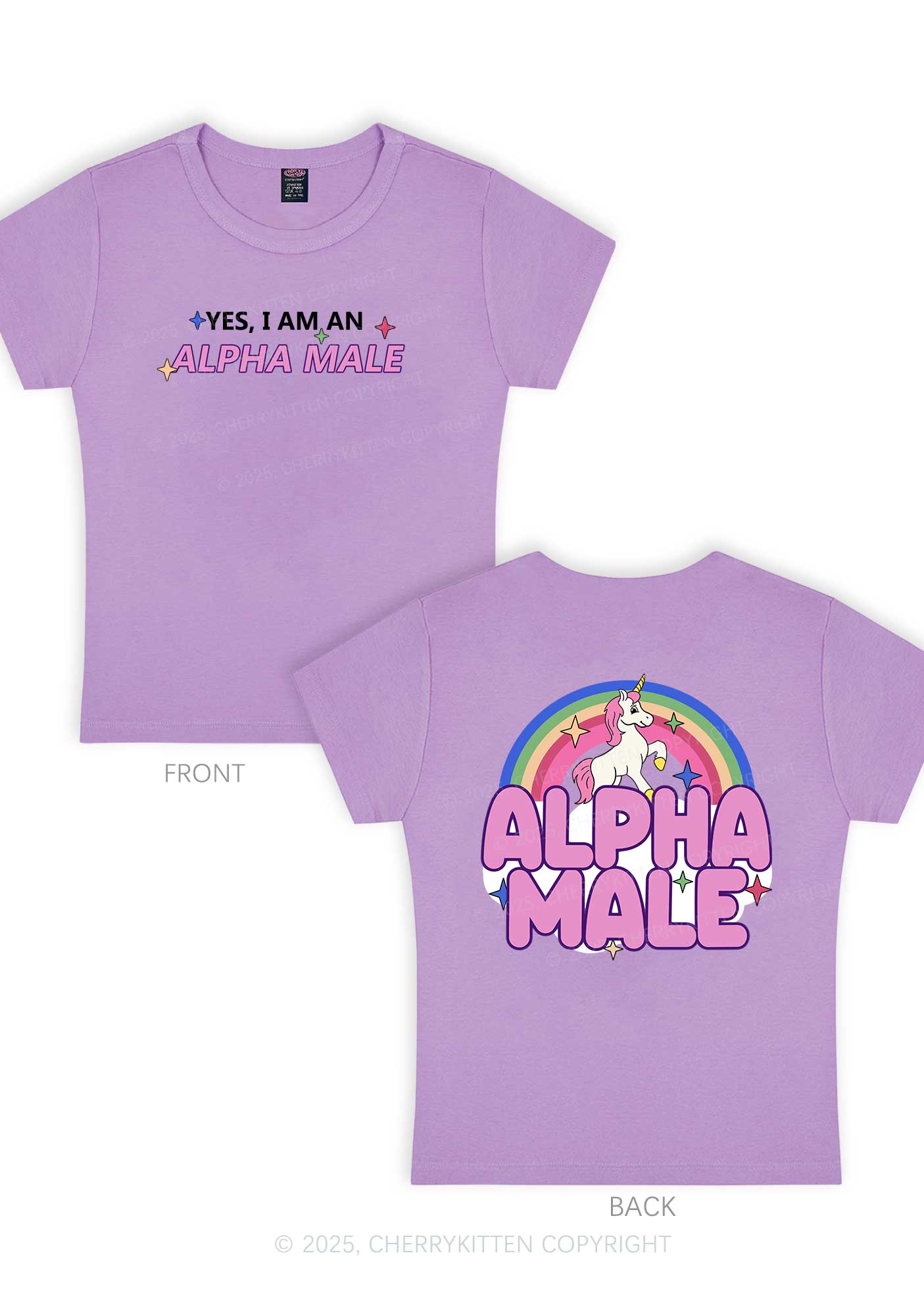 Alpha Male Two Sides Pride Y2K Baby Tee Cherrykitten - Image 5