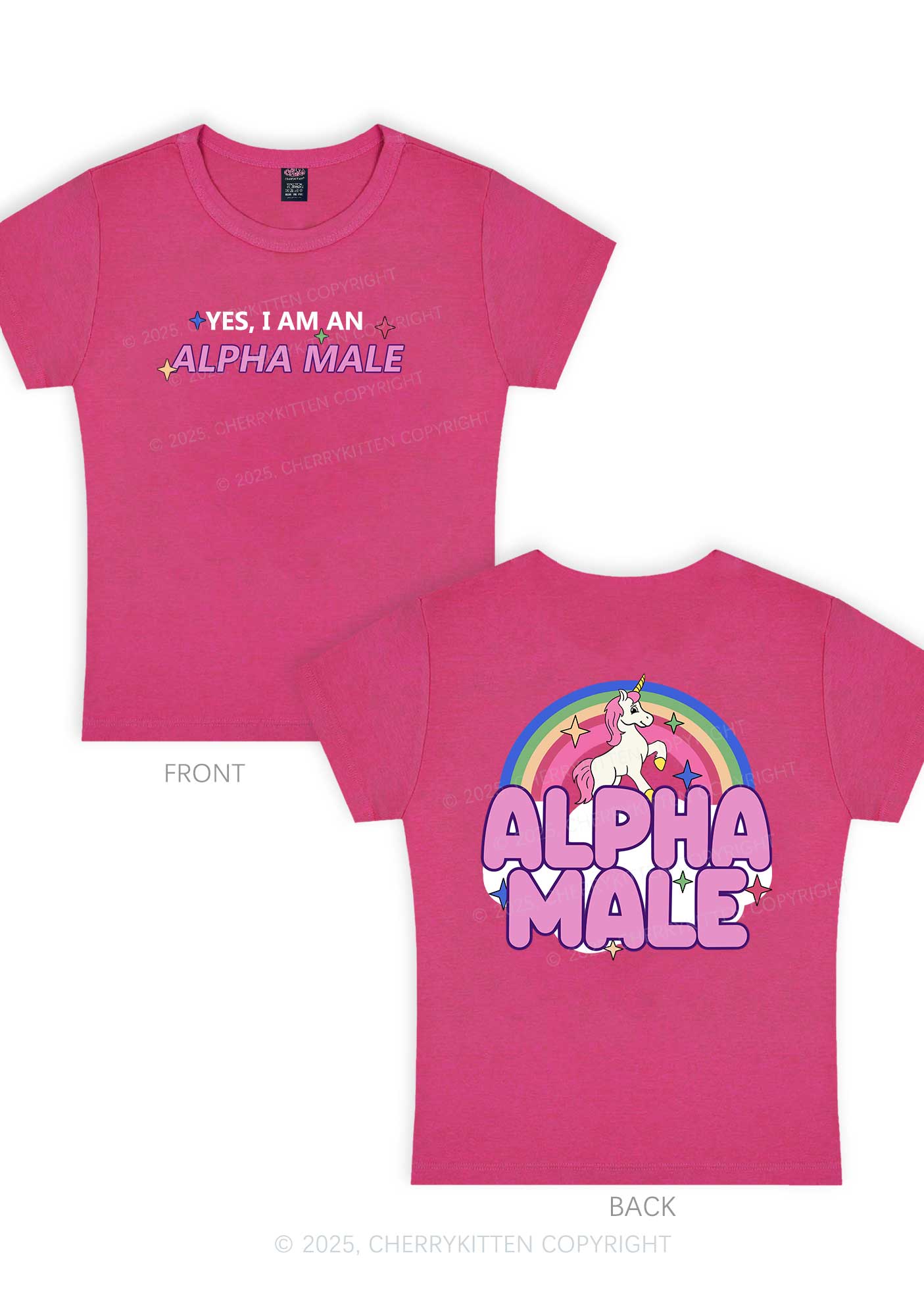 Alpha Male Two Sides Pride Y2K Baby Tee Cherrykitten - Image 6
