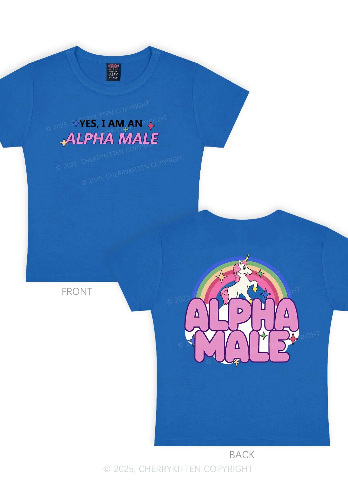 Alpha Male Two Sides Pride Y2K Baby Tee Cherrykitten - Image 9