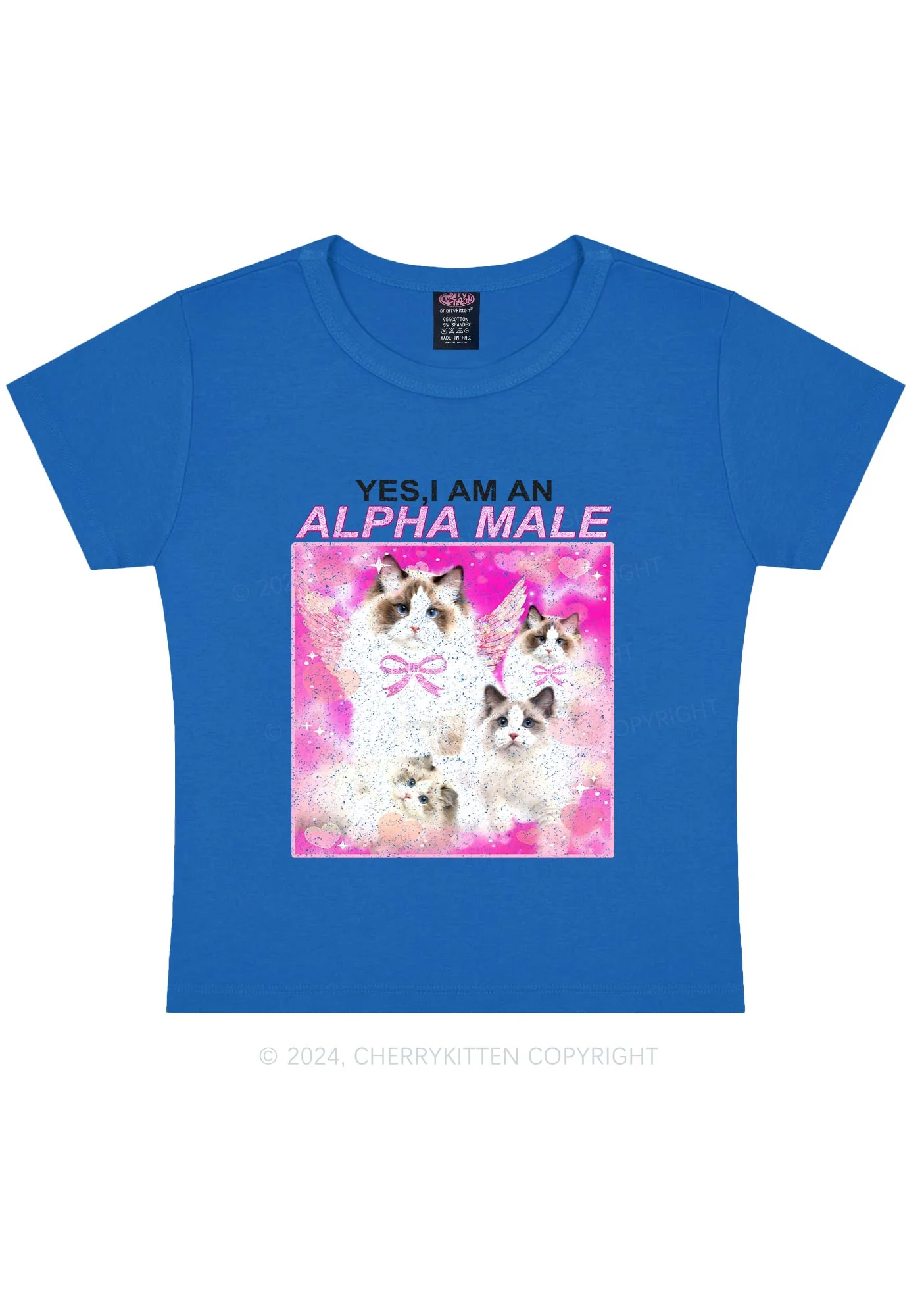 Alpha Male Y2K Baby Tee Cherrykitten - Image 8
