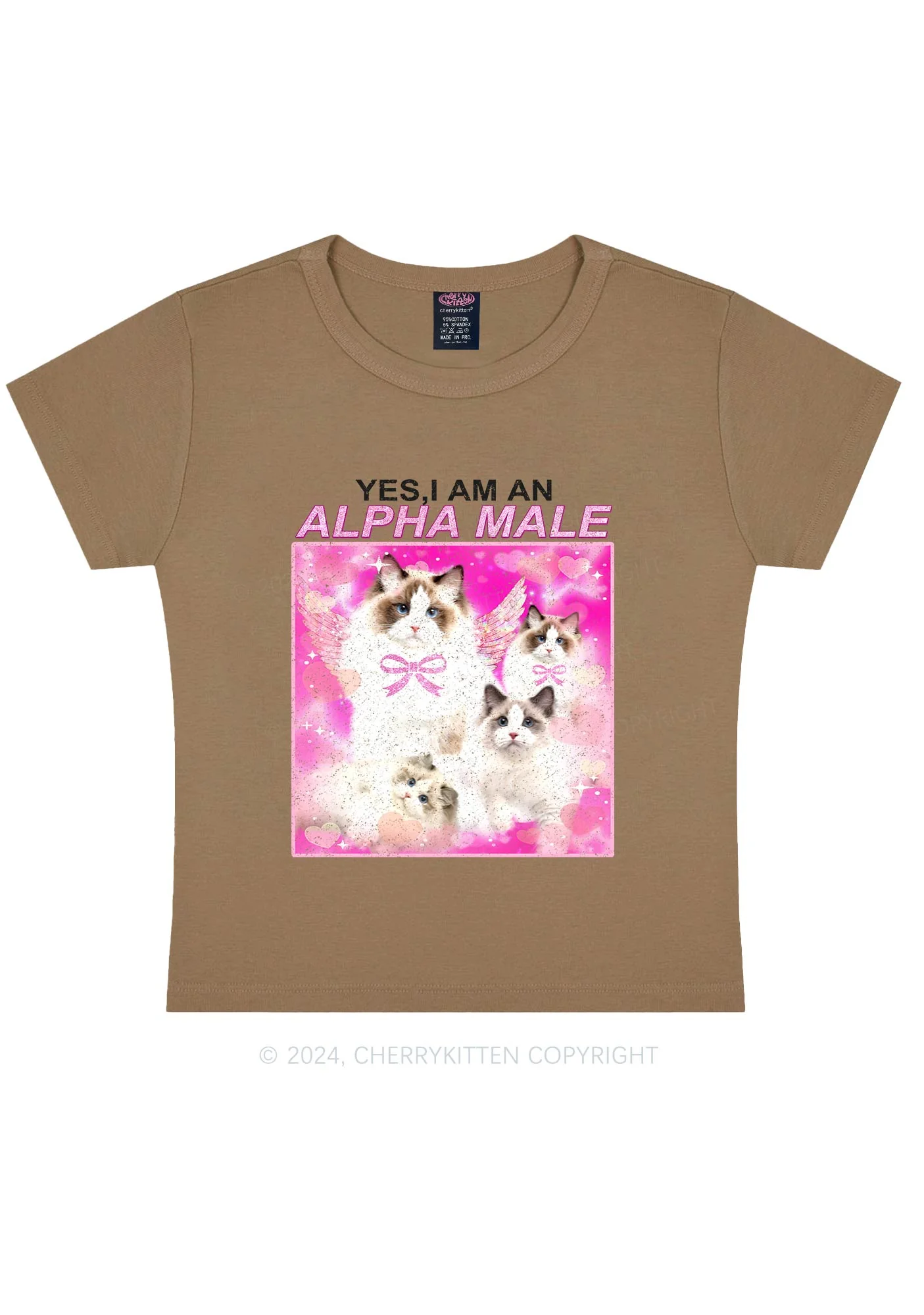 Alpha Male Y2K Baby Tee Cherrykitten - Image 9