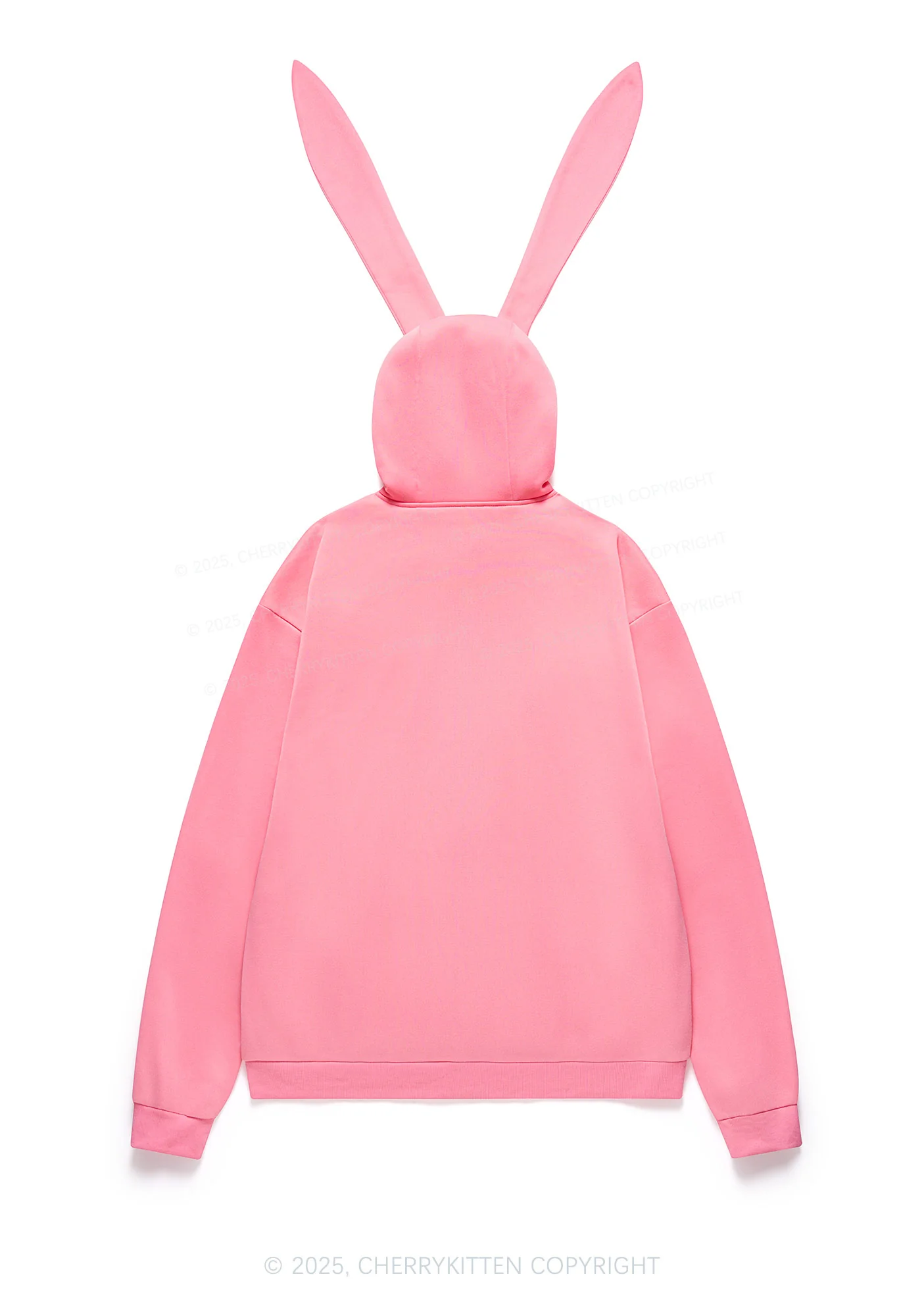 Red Slxt Star Y2K Bunny Ear Zip Hoodie Cherrykitten - Image 5