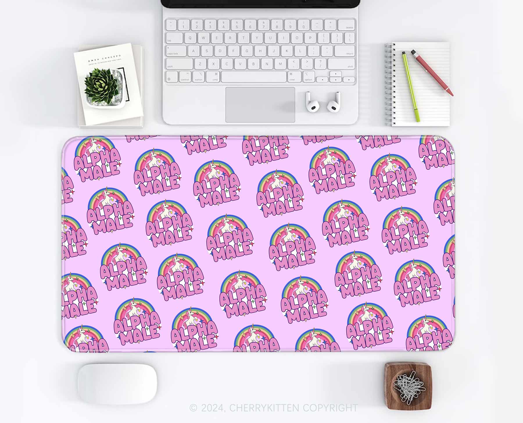 Alpha Male Y2K Desk Mat Cherrykitten - Image 2