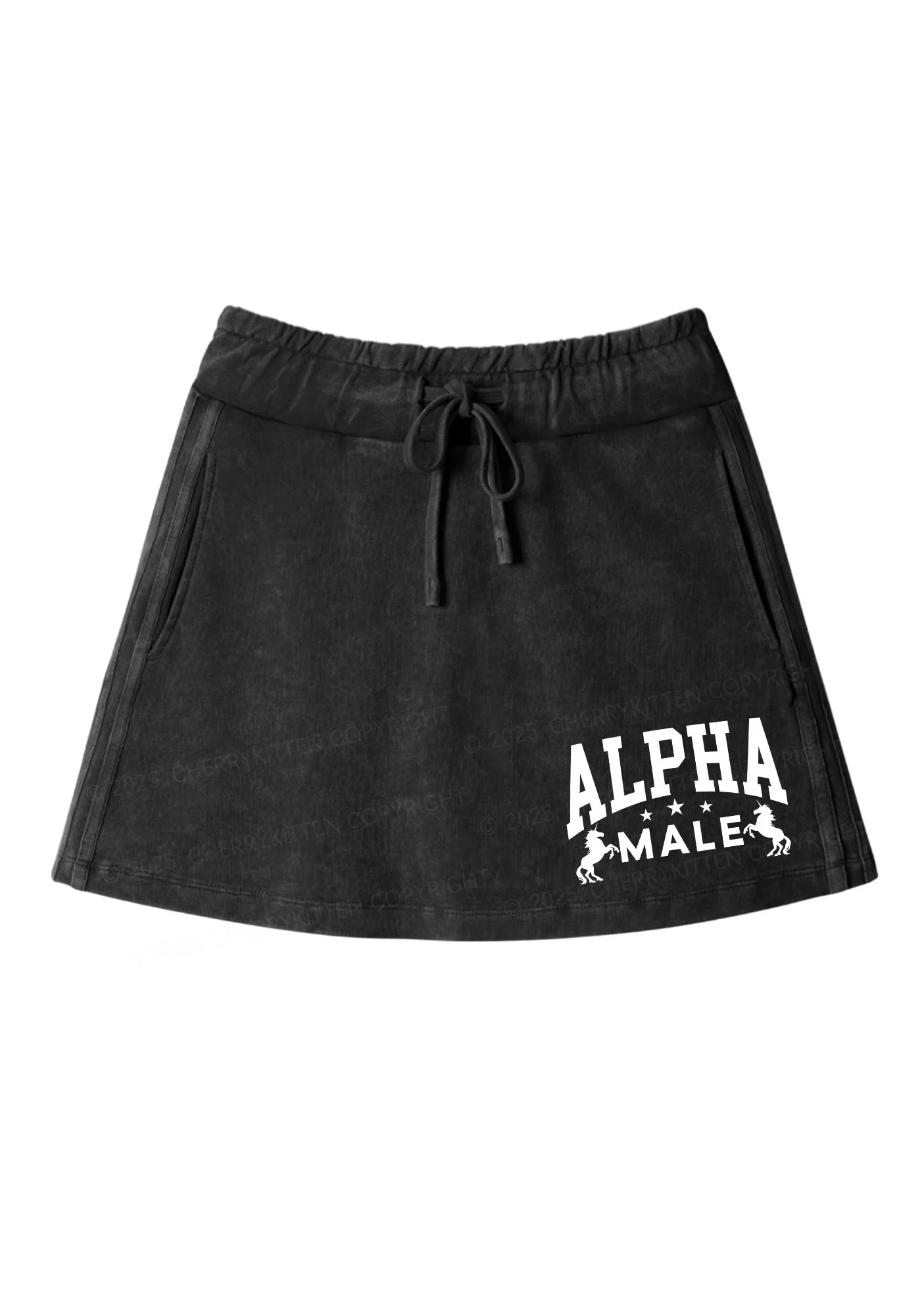 Alpha Male Y2K Washed Mini Skirts Cherrykitten - Image 2