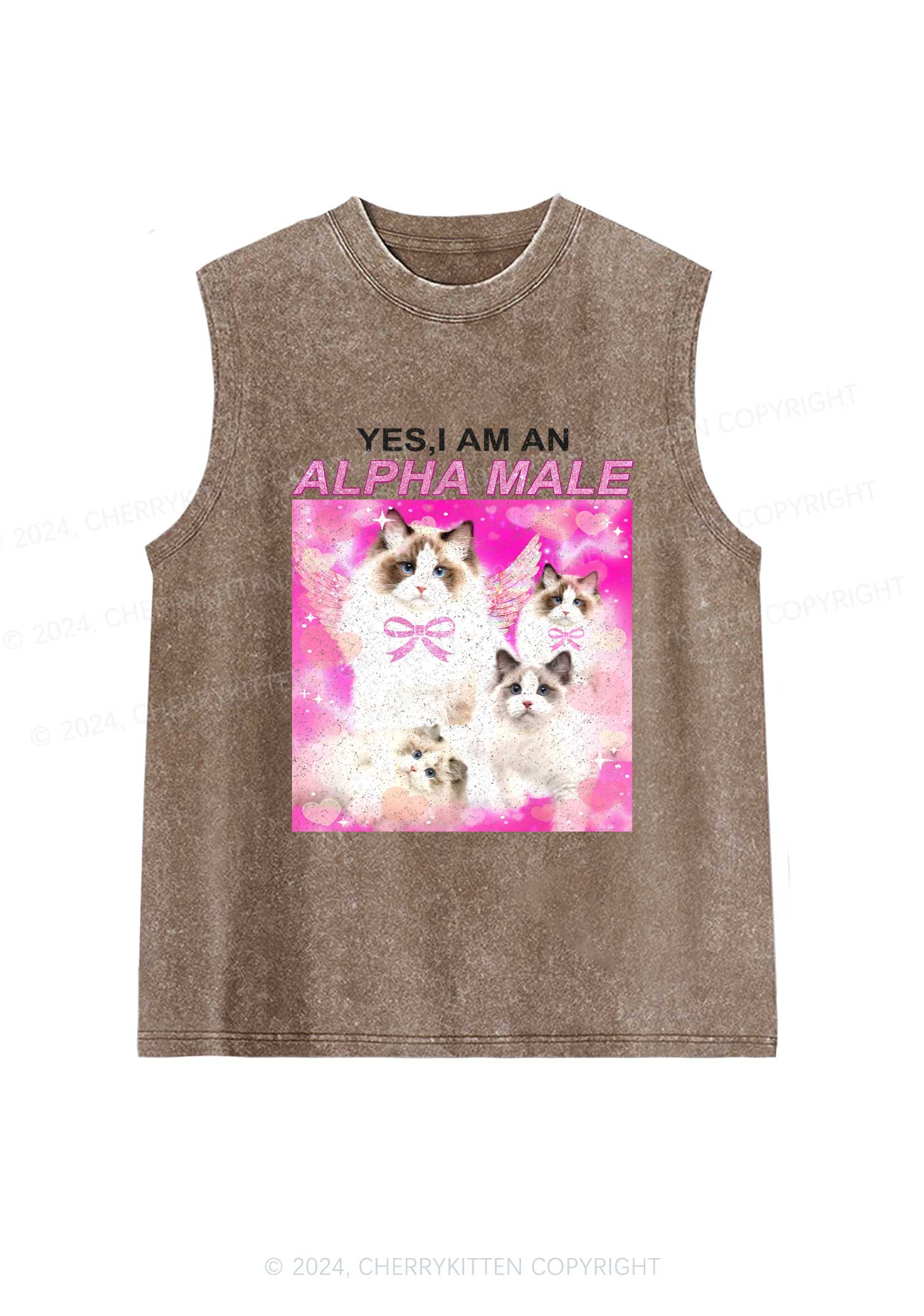Alpha Male Y2K Washed Tank Cherrykitten - Image 6