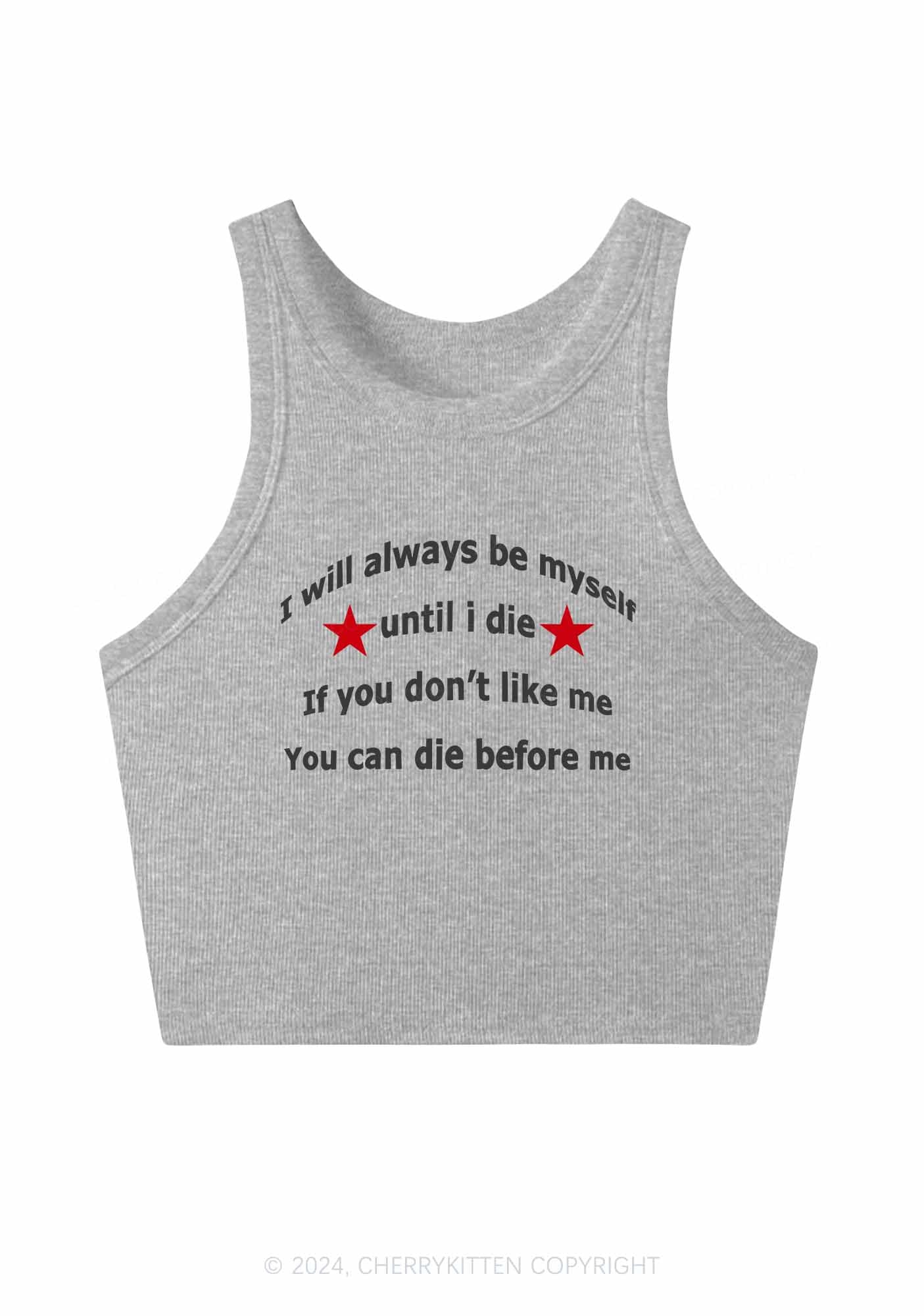 Always Be Myself Y2K Crop Tank Top Cherrykitten - Image 5