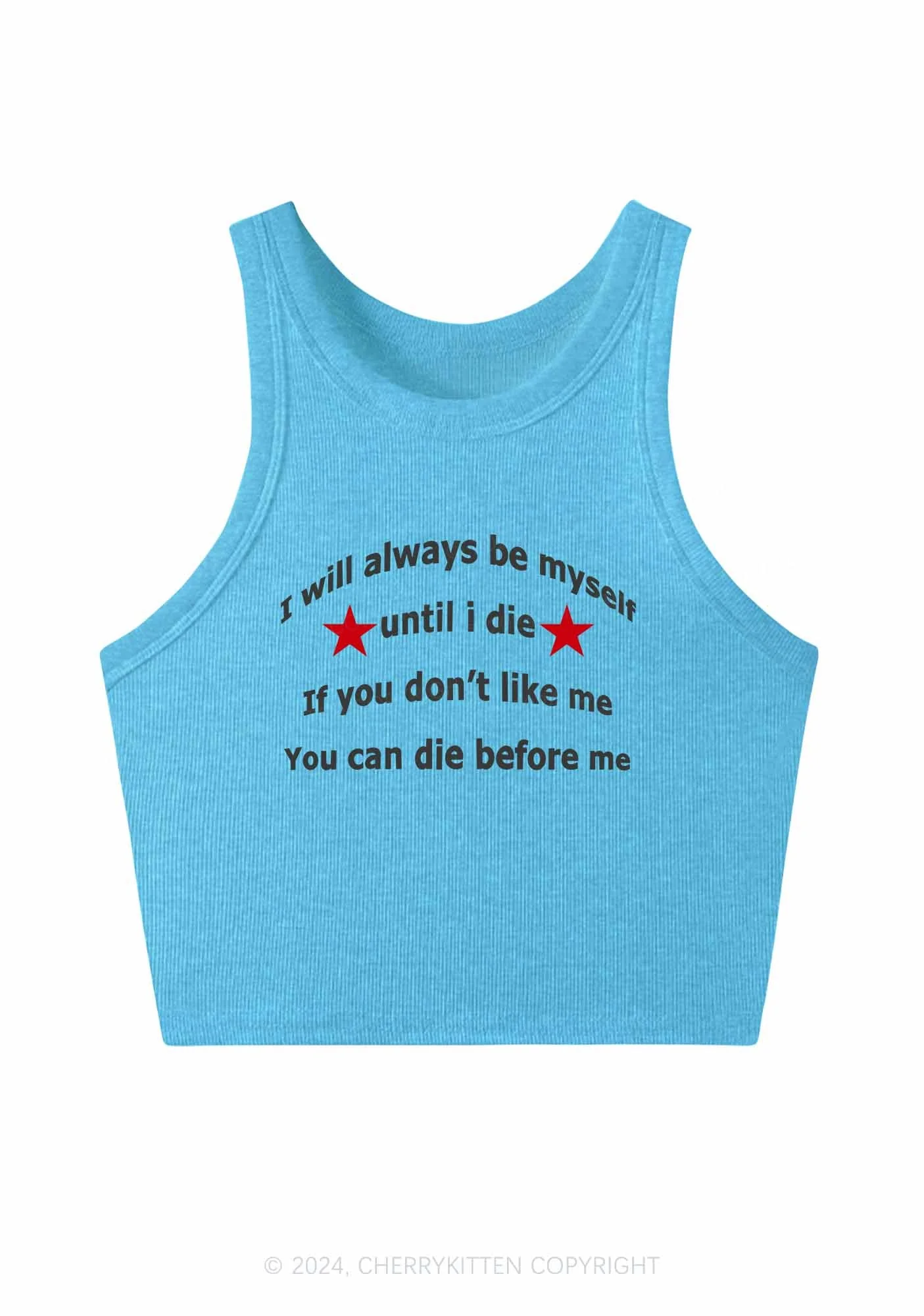 Always Be Myself Y2K Crop Tank Top Cherrykitten - Image 6