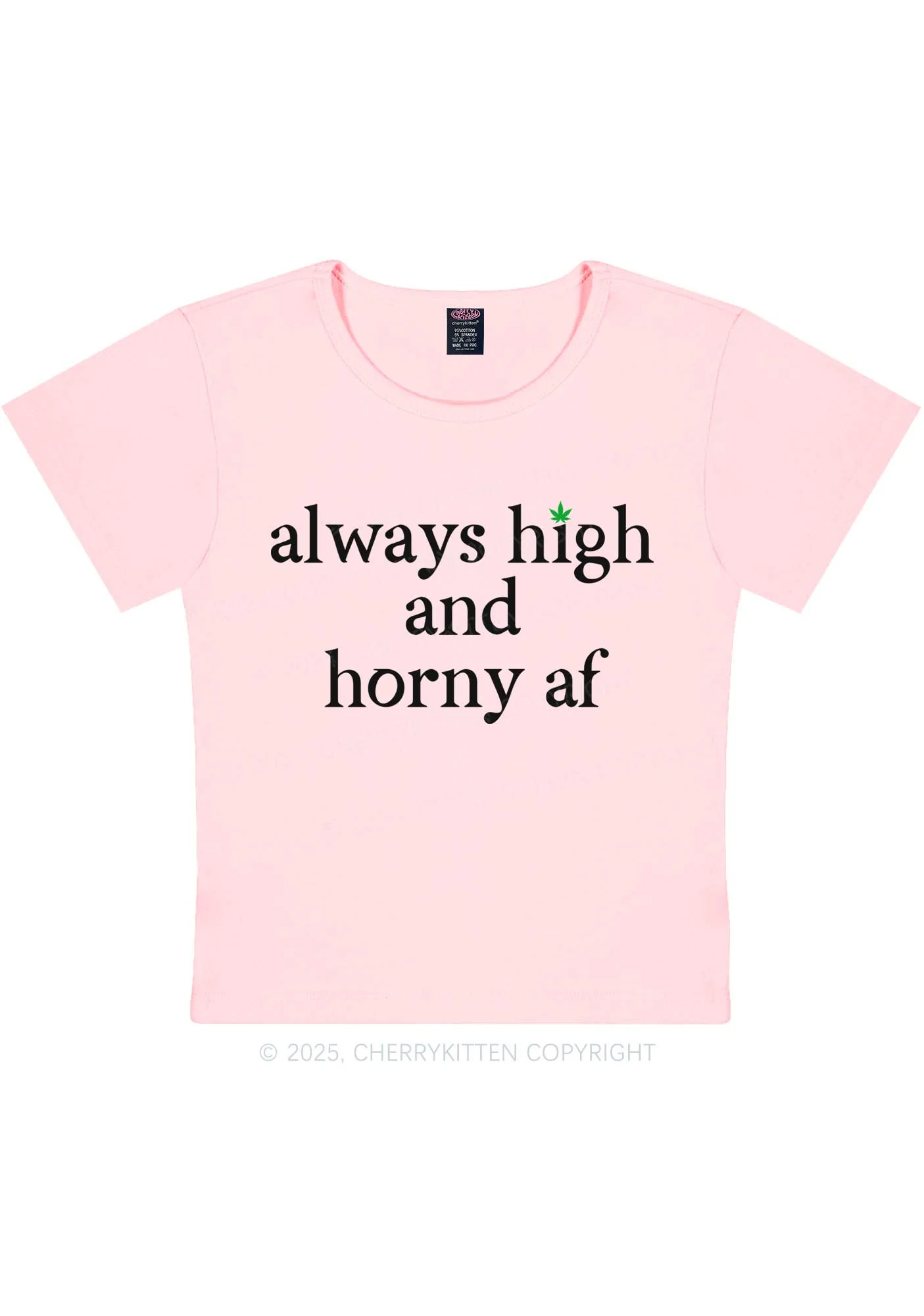 Always High Y2K Baby Tee Cherrykitten - Image 11