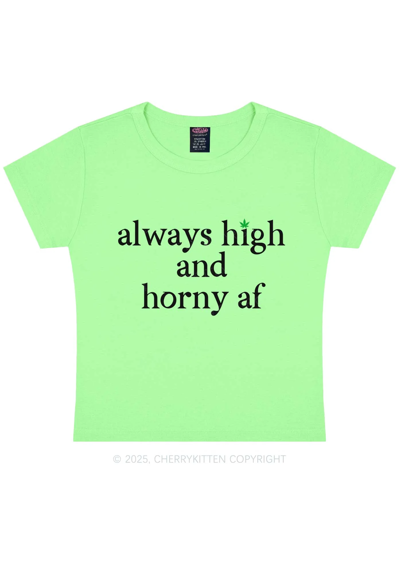 Always High Y2K Baby Tee Cherrykitten - Image 12