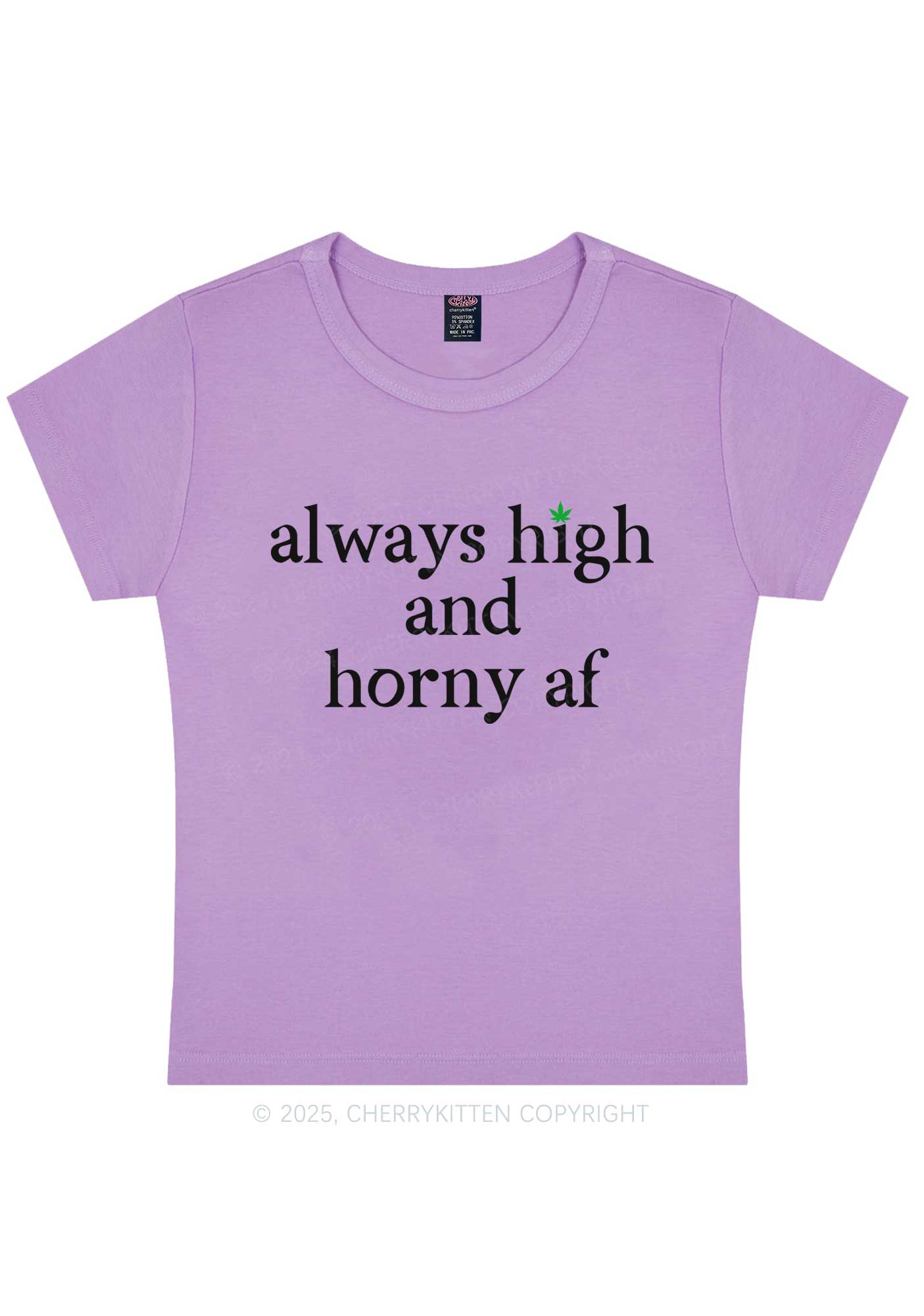 Always High Y2K Baby Tee Cherrykitten - Image 5