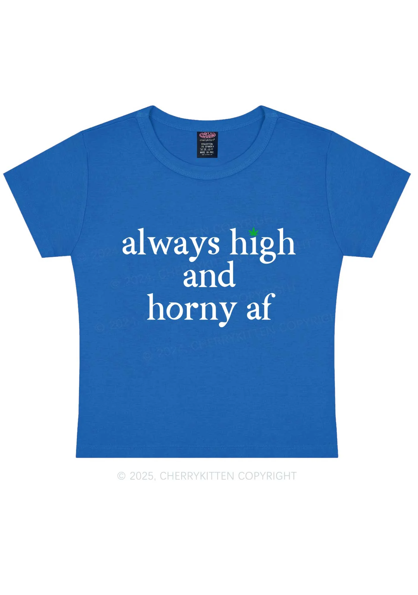 Always High Y2K Baby Tee Cherrykitten - Image 8