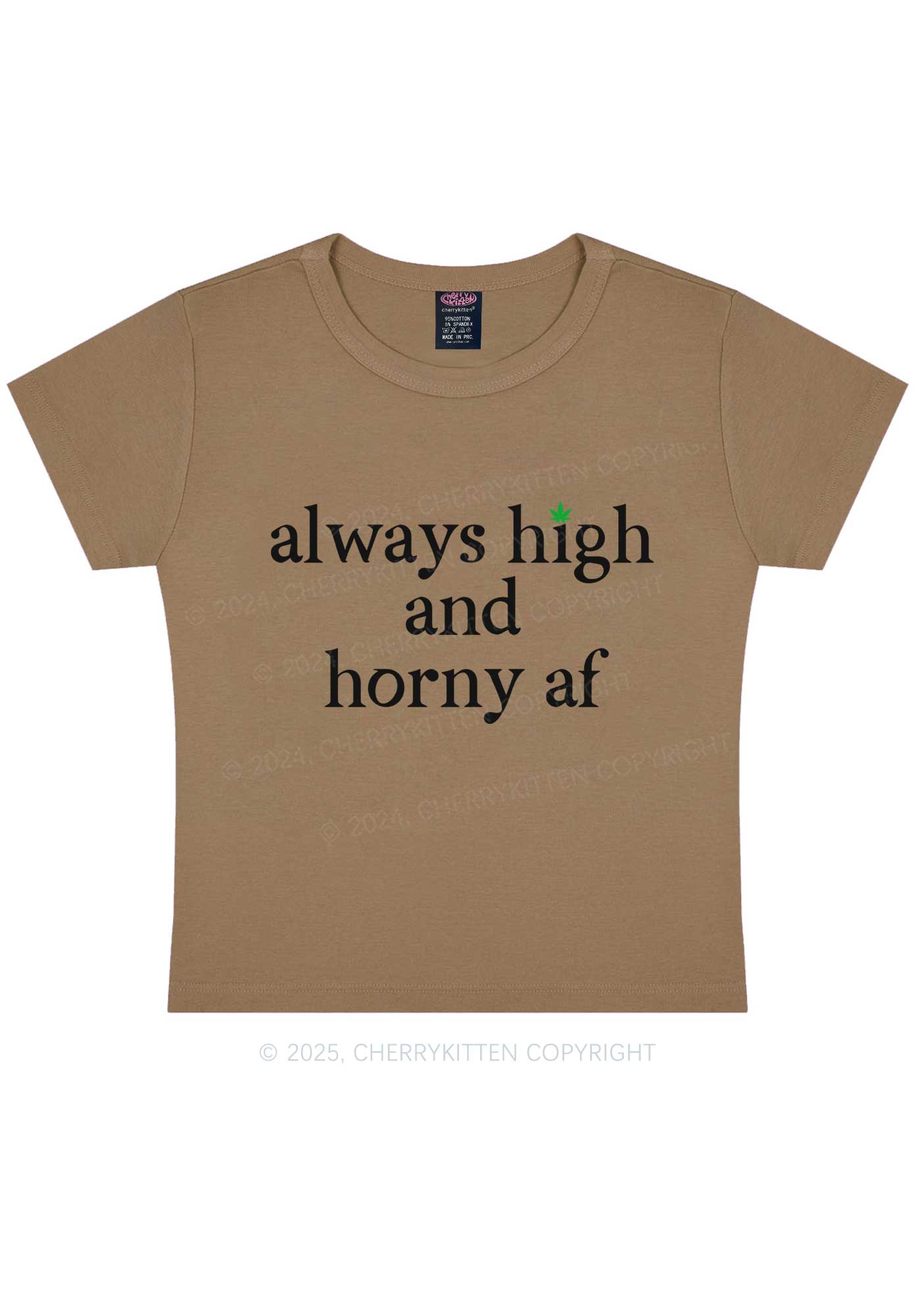 Always High Y2K Baby Tee Cherrykitten - Image 9