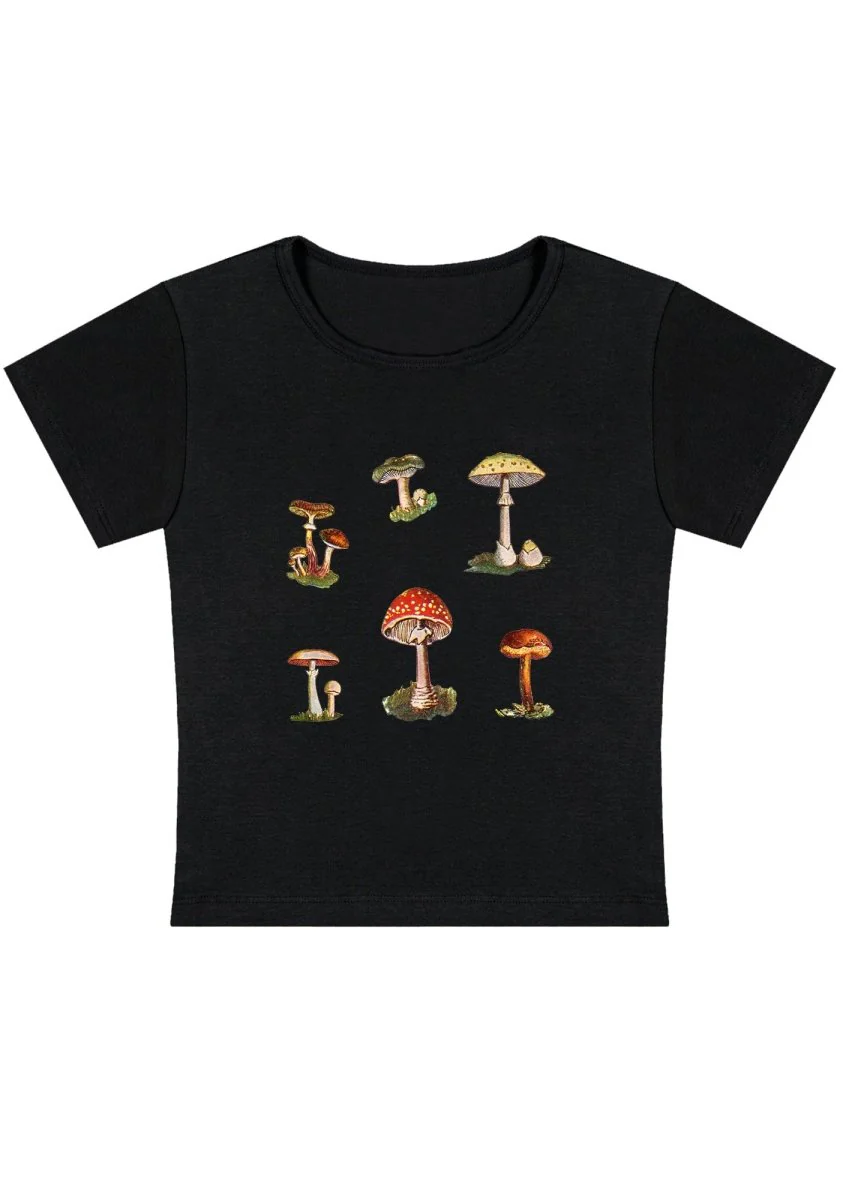 Amanita Muscaria Y2K Baby Tee - Image 2