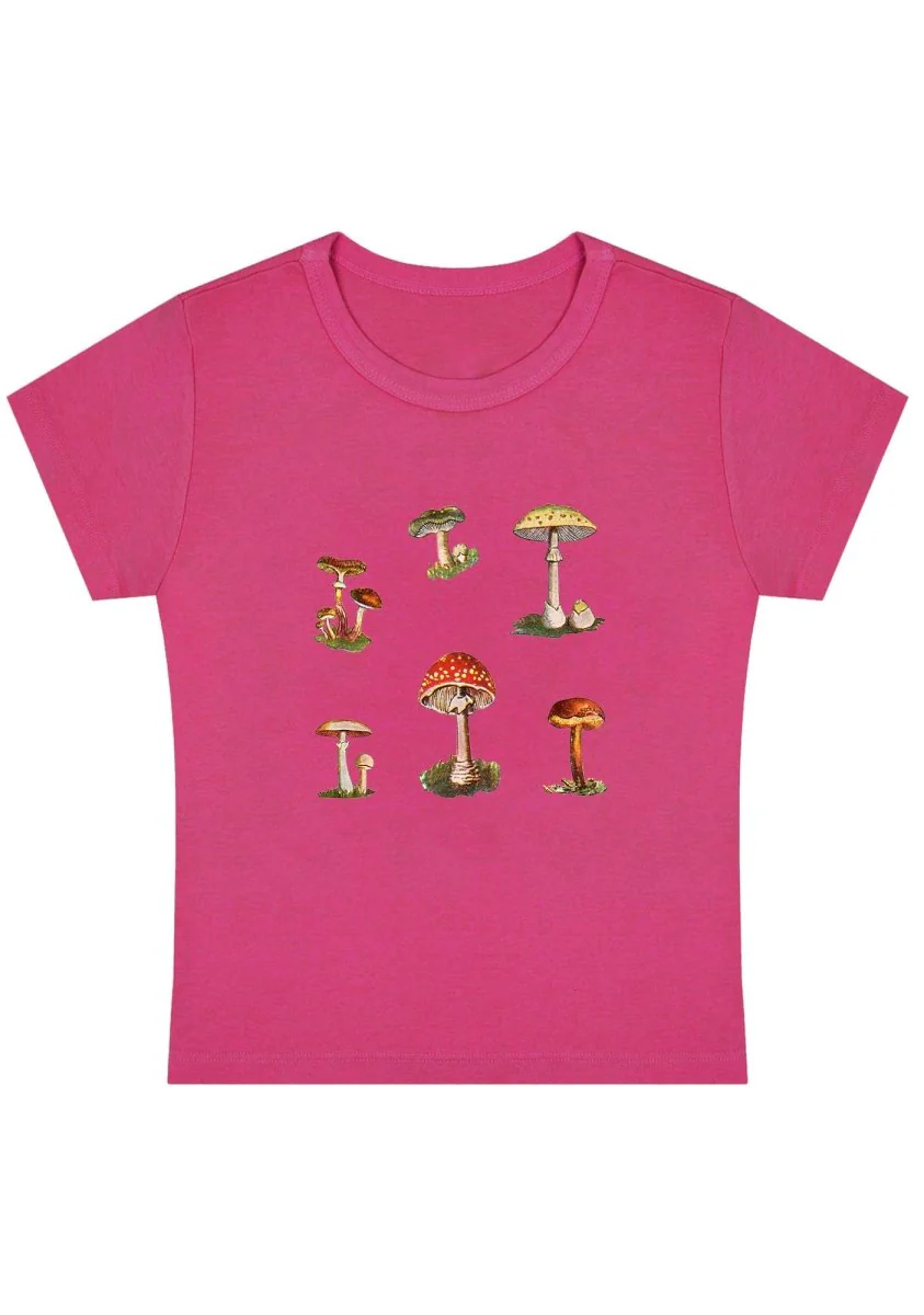 Amanita Muscaria Y2K Baby Tee - Image 4