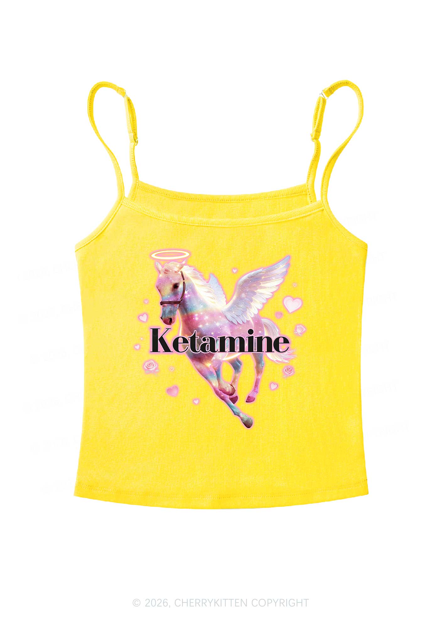 Angel K Horse Valentine's Day Y2K Spaghetti Strap Cami Cherrykitten - Image 7
