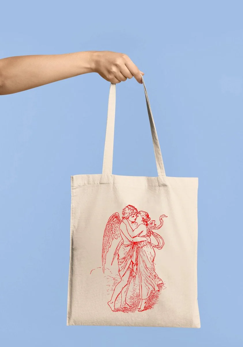 Angel Kiss Canvas Tote Bag - Image 2