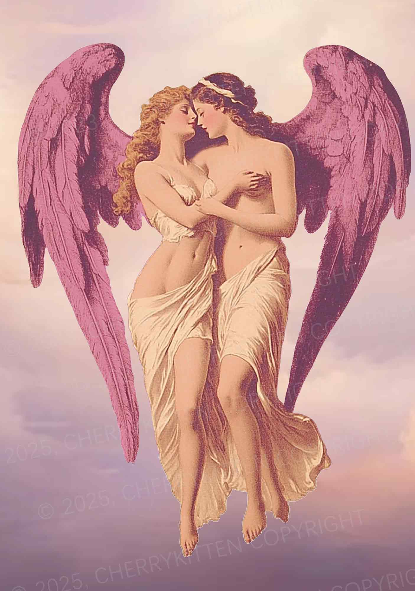Angel Lesbians Pride Y2K Print Mini Skirt Cherrykitten - Image 2