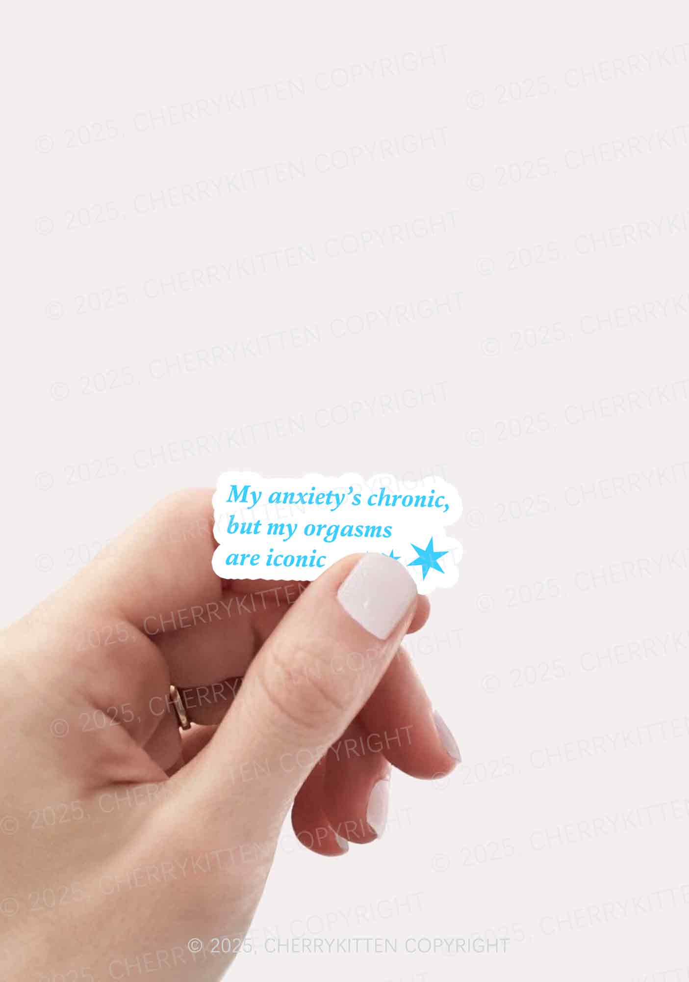 Anxiety Chronic 1Pc Y2K Sticker Cherrykitten - Image 2