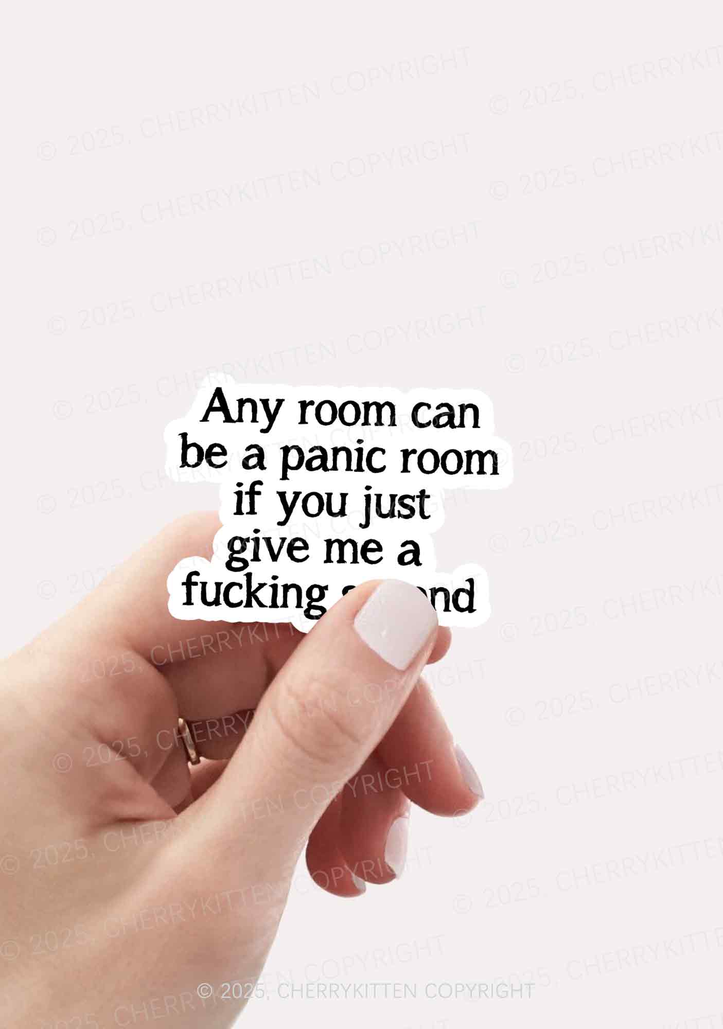 Any Room Can Be Panic 1Pc Y2K Sticker Cherrykitten - Image 2