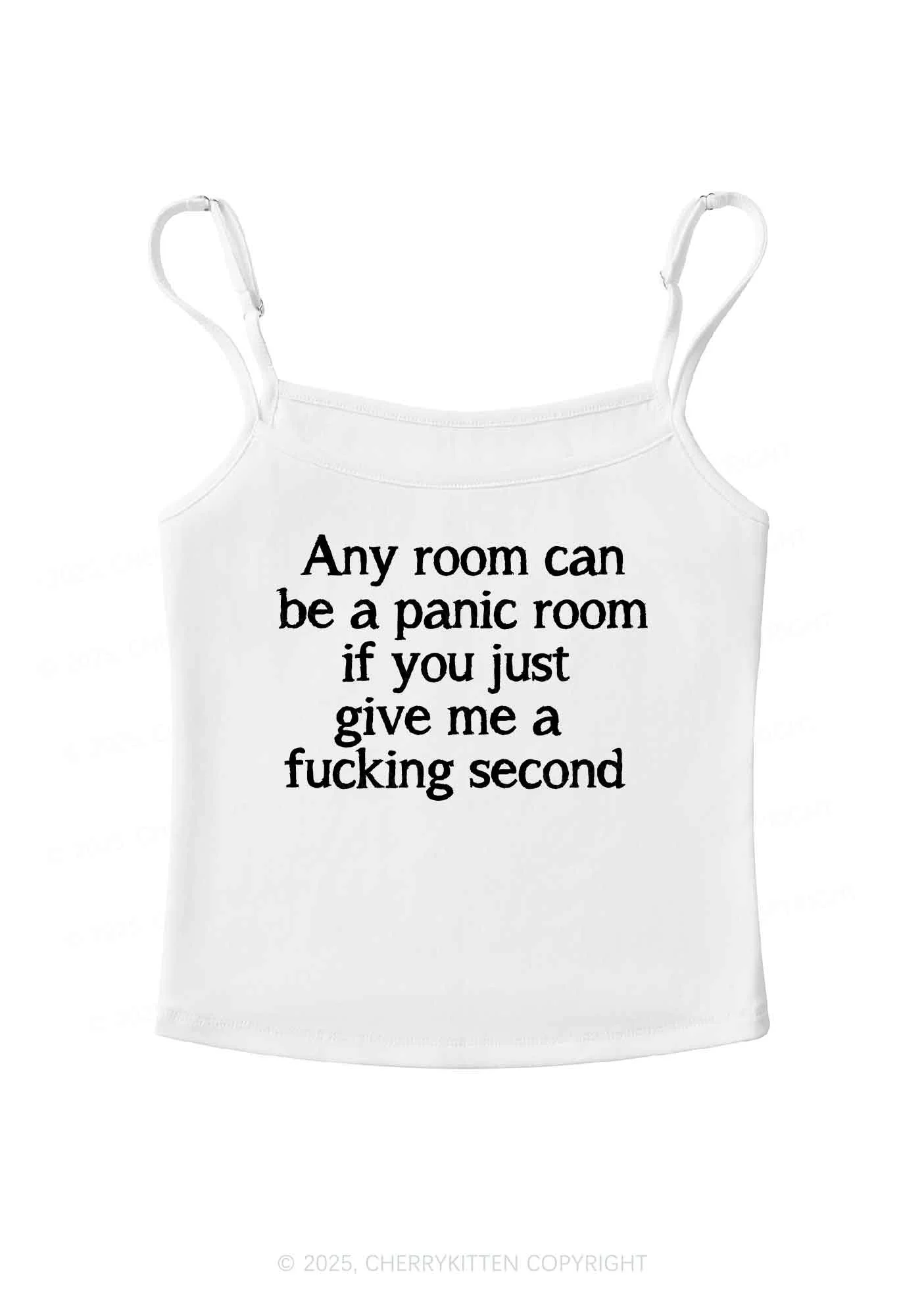 Any Room Can Be Panic Y2K Spaghetti Strap Cami Cherrykitten - Image 3