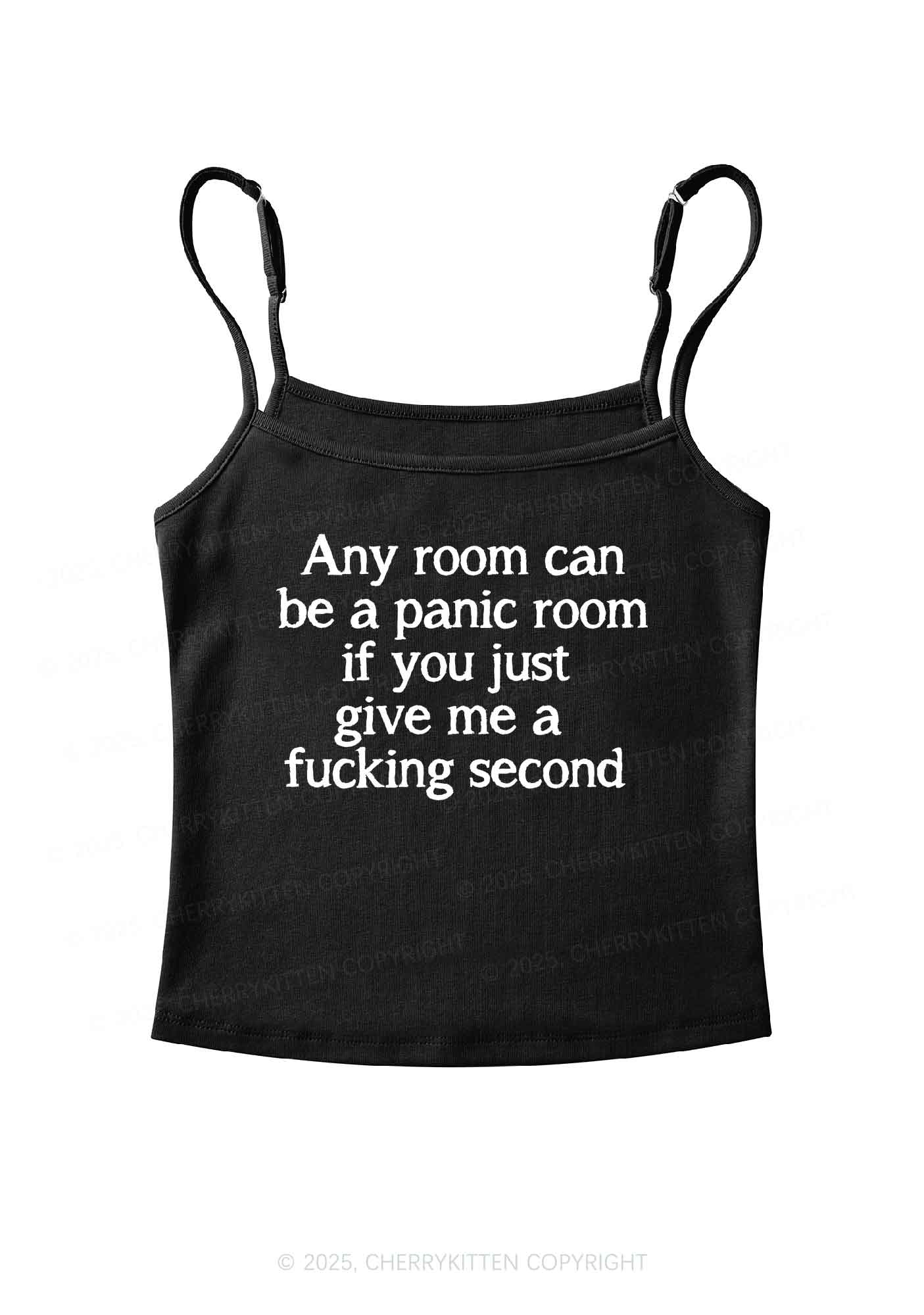 Any Room Can Be Panic Y2K Spaghetti Strap Cami Cherrykitten - Image 4