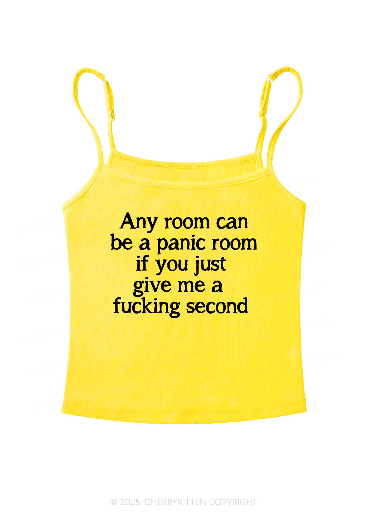 Any Room Can Be Panic Y2K Spaghetti Strap Cami Cherrykitten - Image 7