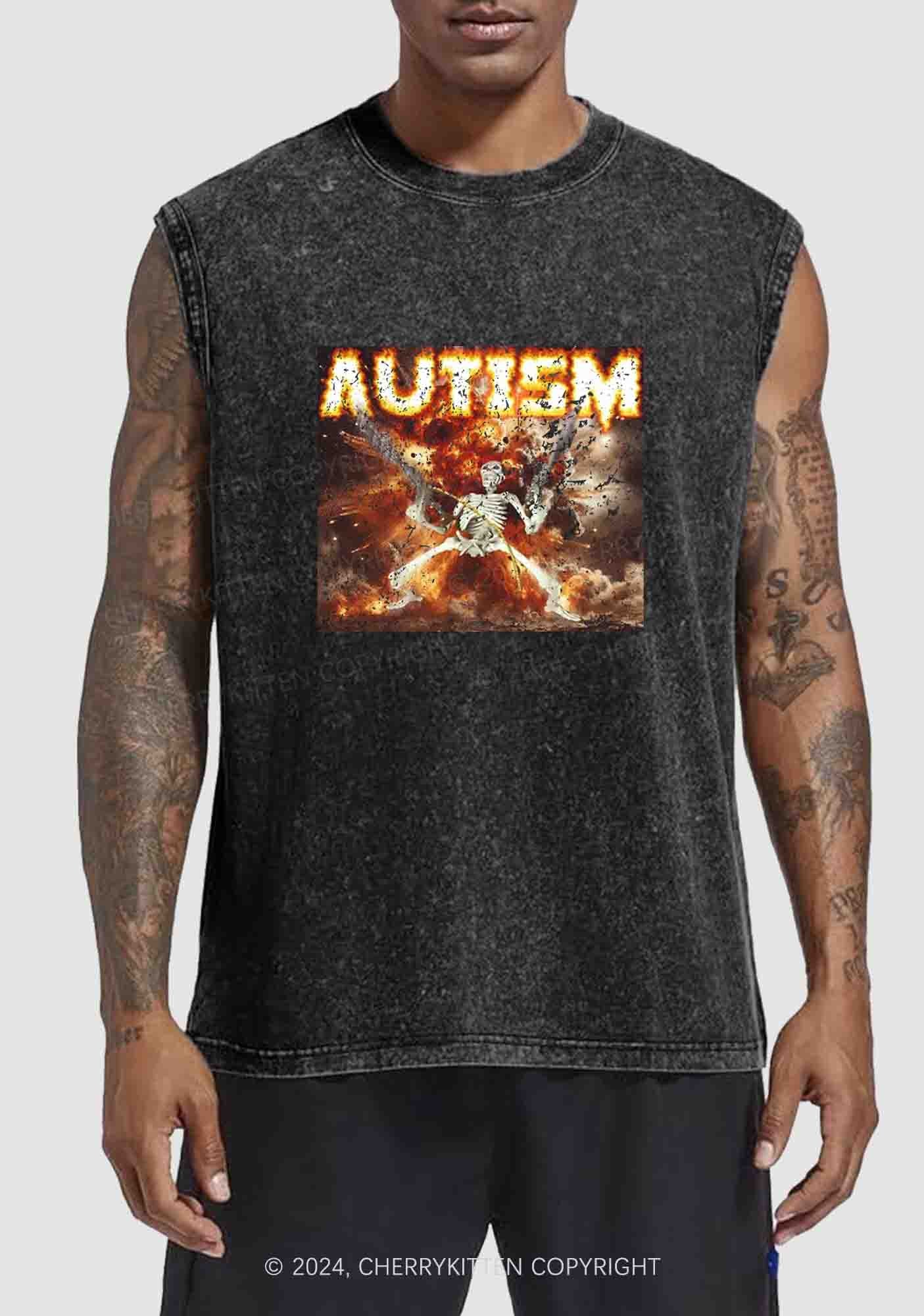 Autism Y2K Washed Tank Cherrykitten - Image 2