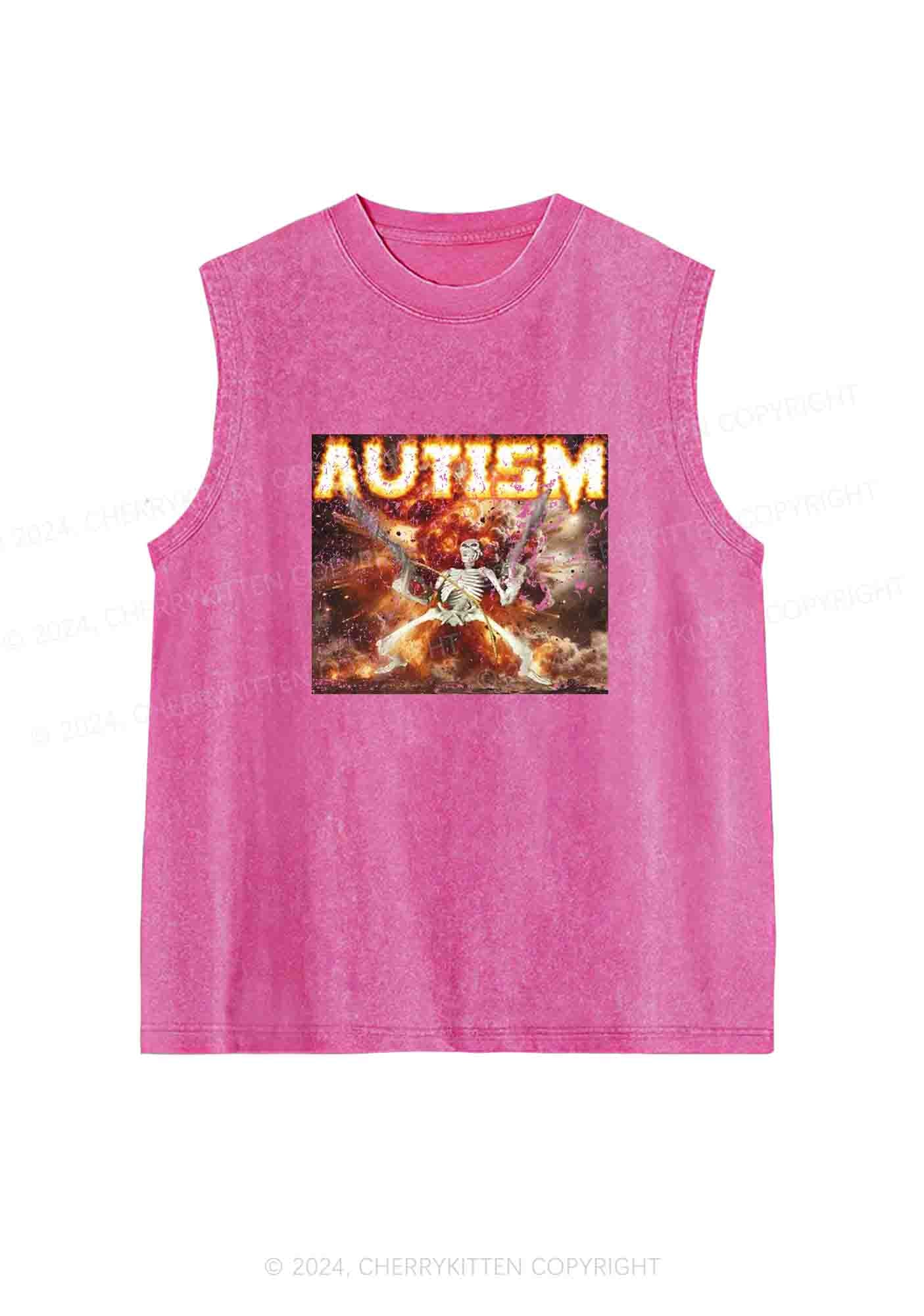 Autism Y2K Washed Tank Cherrykitten - Image 3