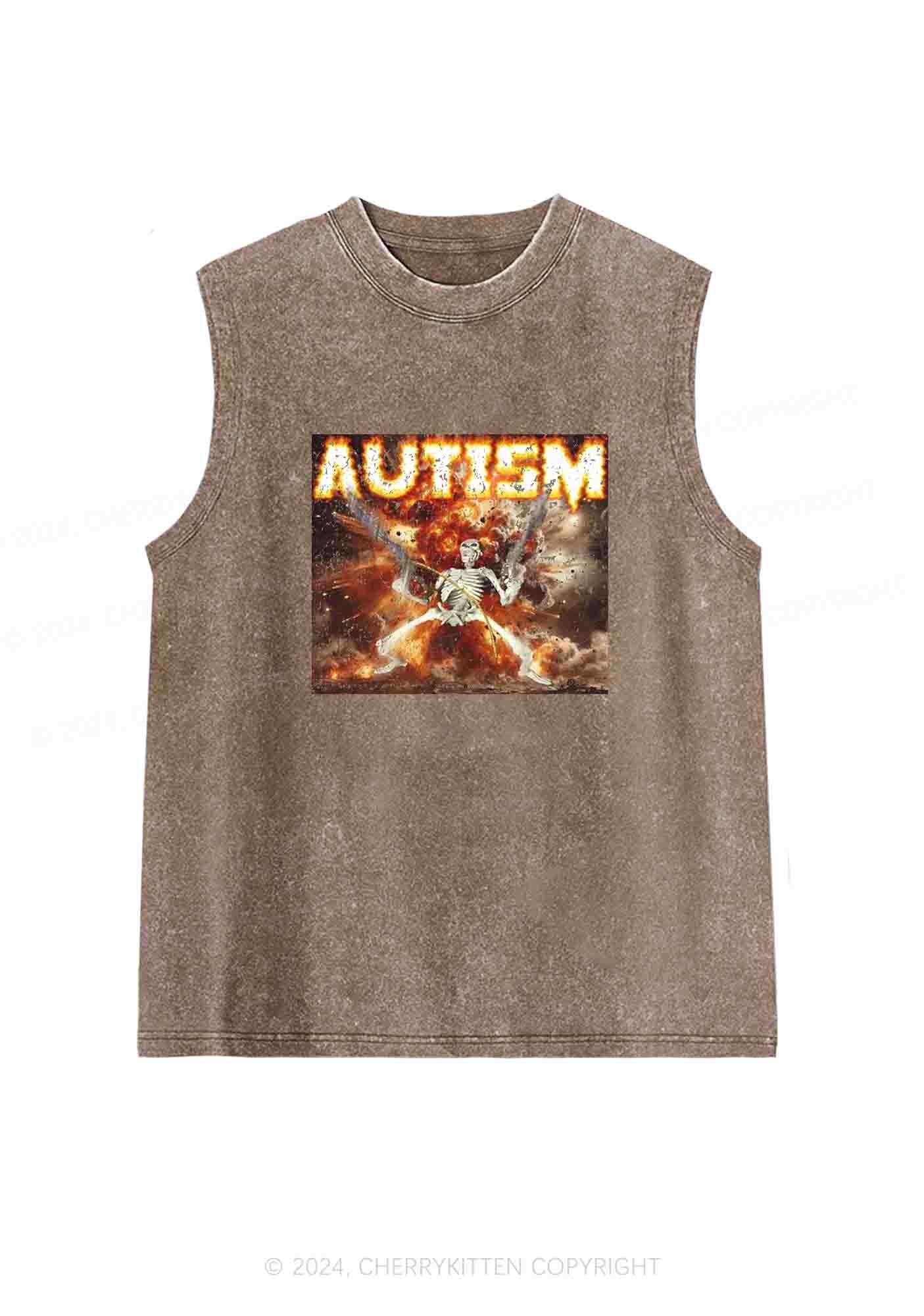 Autism Y2K Washed Tank Cherrykitten - Image 6
