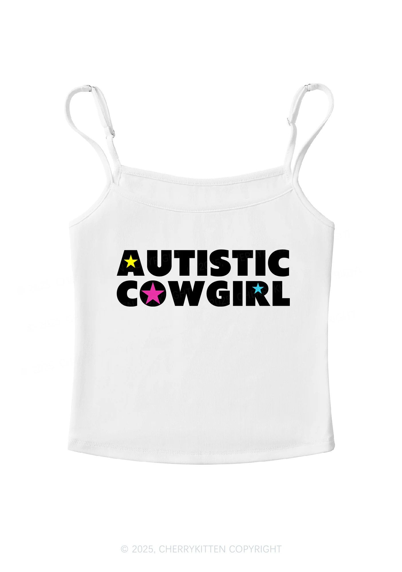 Autistic Cowgirl Y2K Spaghetti Strap Cami Cherrykitten - Image 4