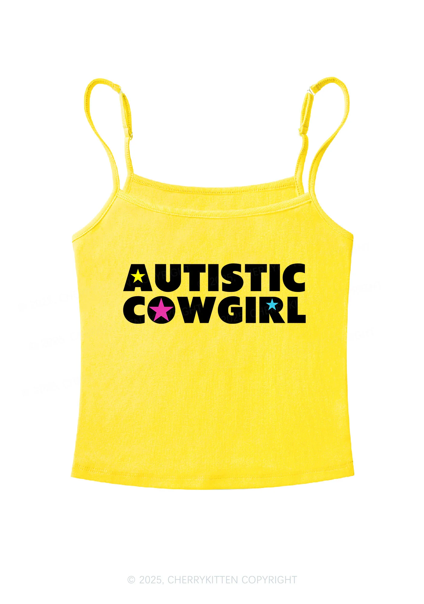 Autistic Cowgirl Y2K Spaghetti Strap Cami Cherrykitten - Image 7