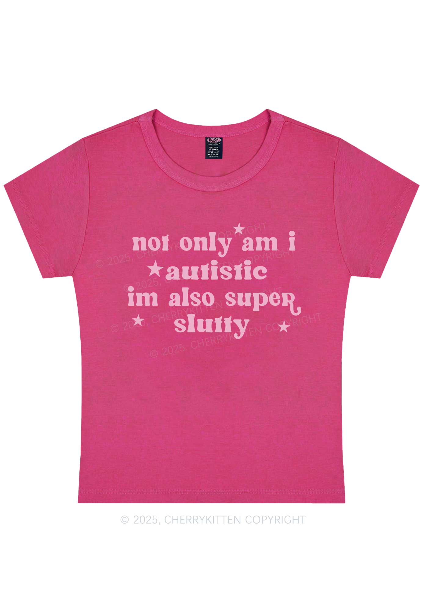 Autistic Slxtty Y2K Baby Tee Cherrykitten - Image 6