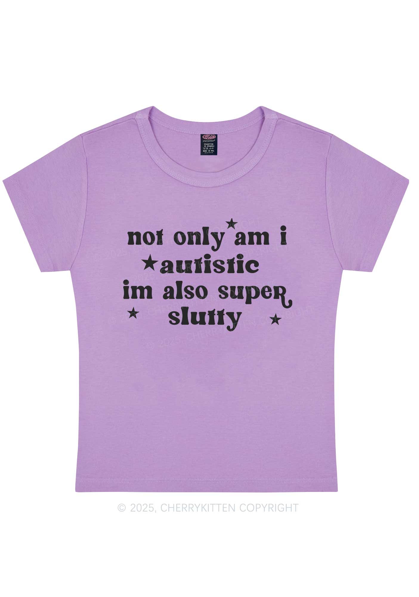 Autistic Slxtty Y2K Baby Tee Cherrykitten - Image 7