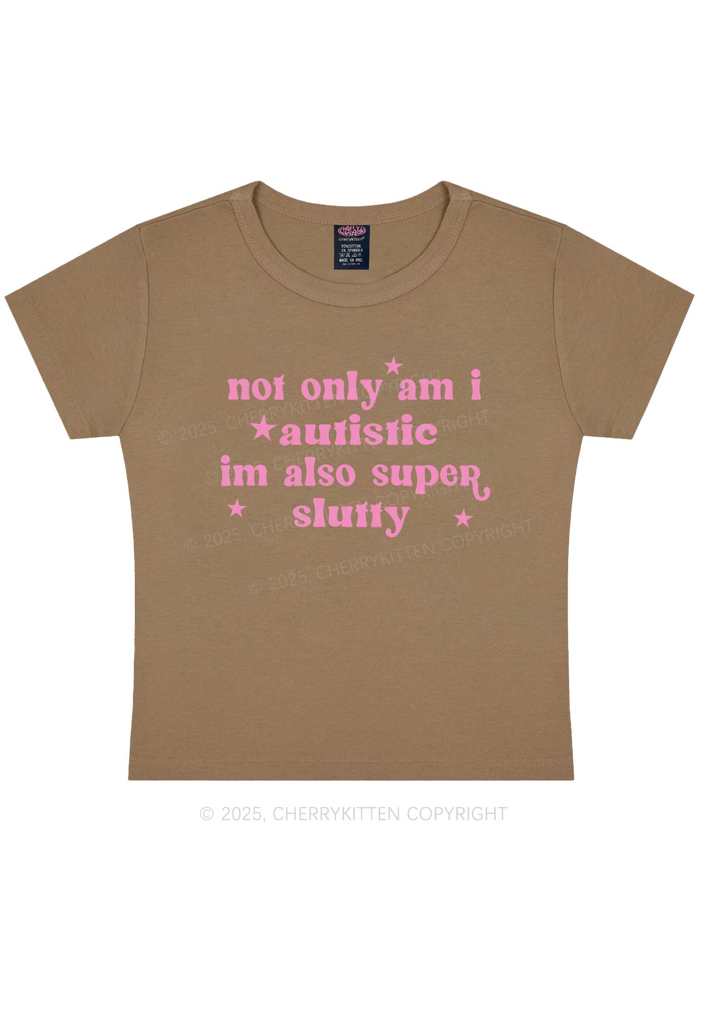 Autistic Slxtty Y2K Baby Tee Cherrykitten - Image 9