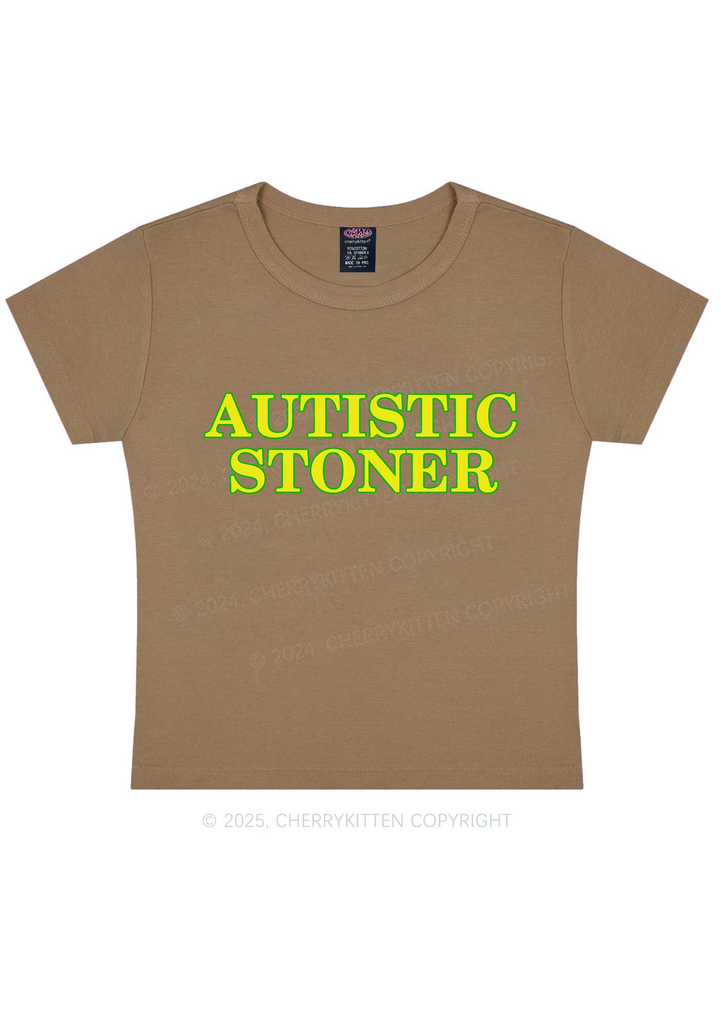 Autistic Stoner Y2K Baby Tee Cherrykitten - Image 10