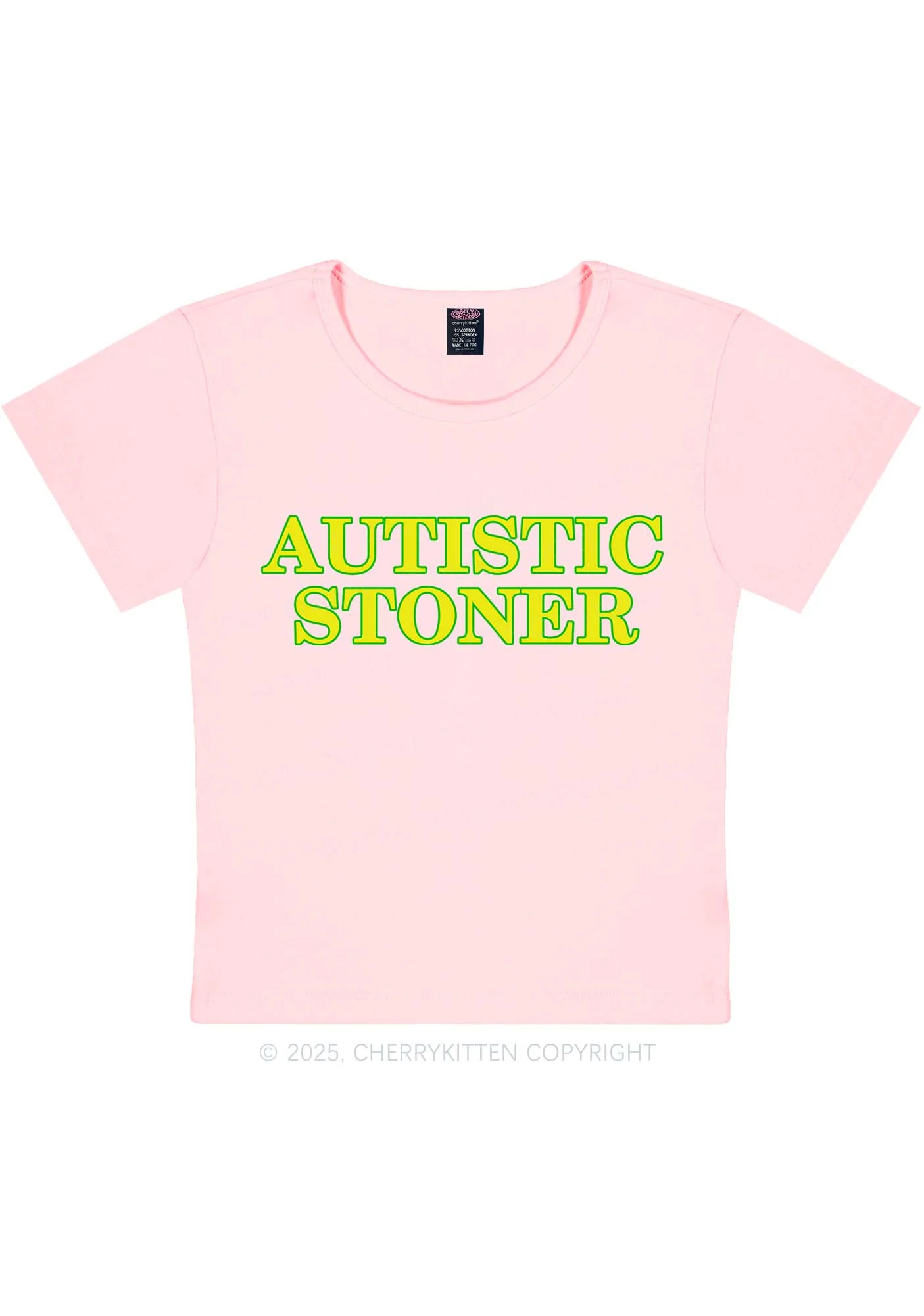 Autistic Stoner Y2K Baby Tee Cherrykitten - Image 11