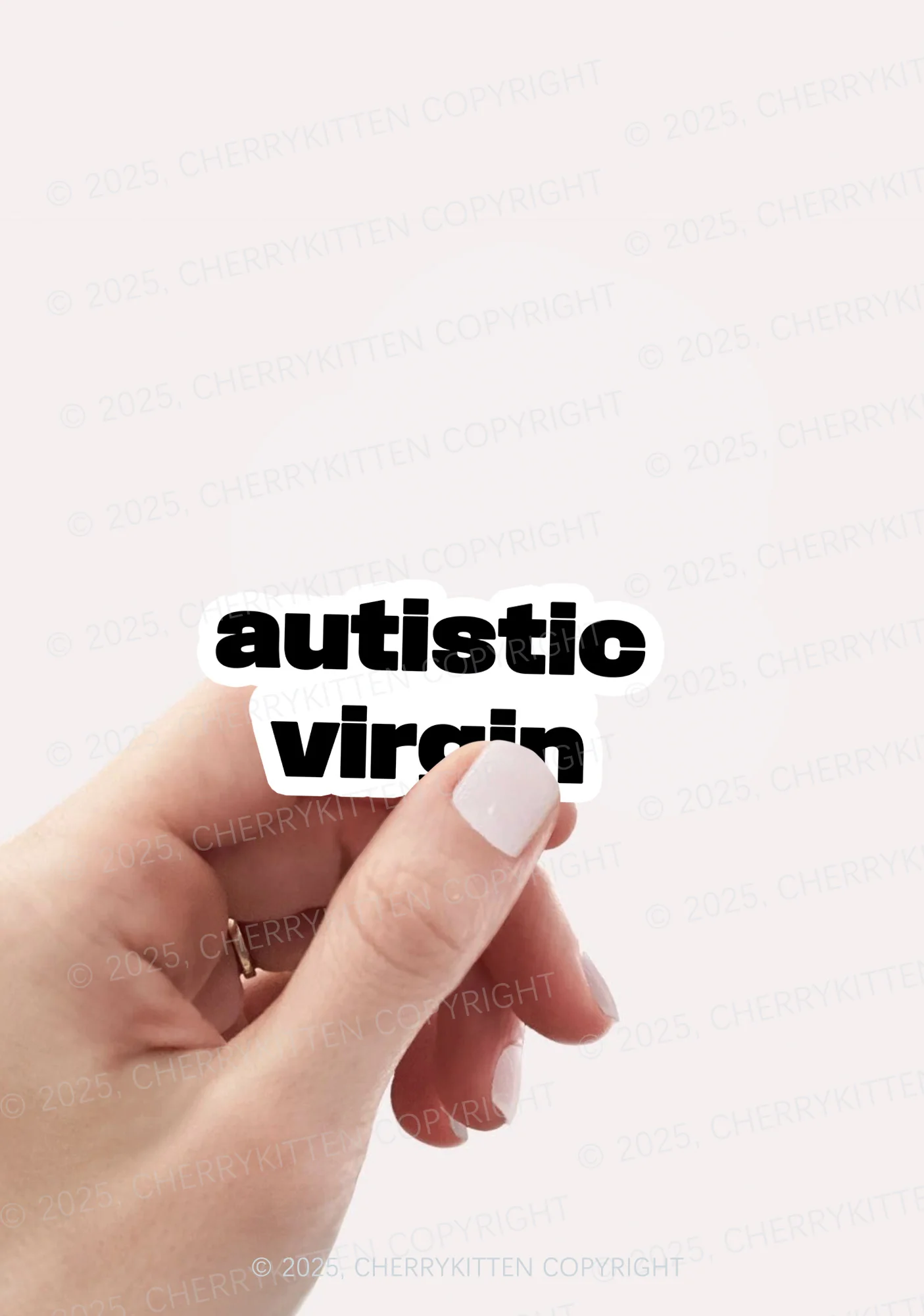 Autistic Virgin 1Pc Y2K Sticker Cherrykitten - Image 2