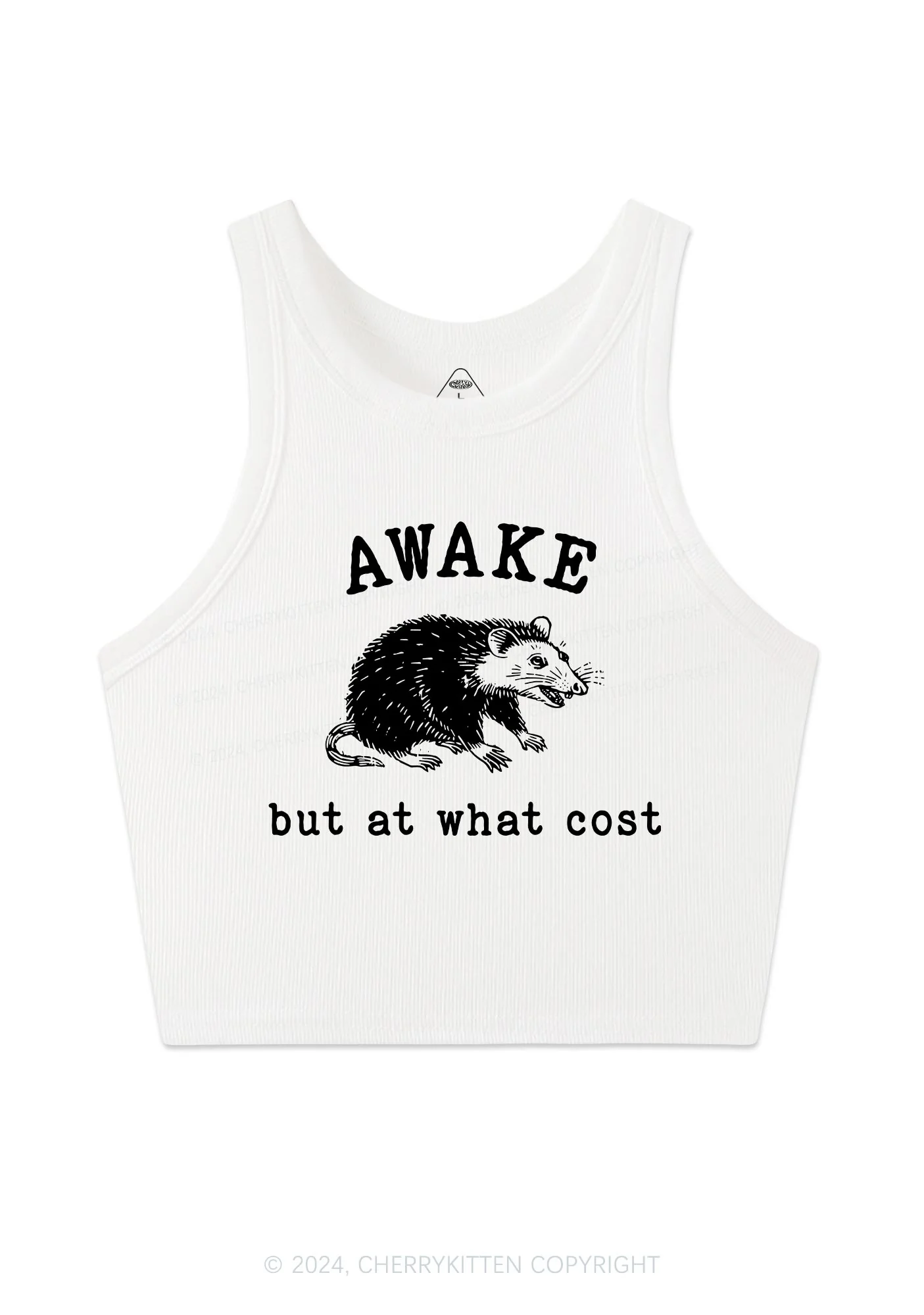 Awake But At What Cost Y2K Crop Tank Top Cherrykitten - Image 4