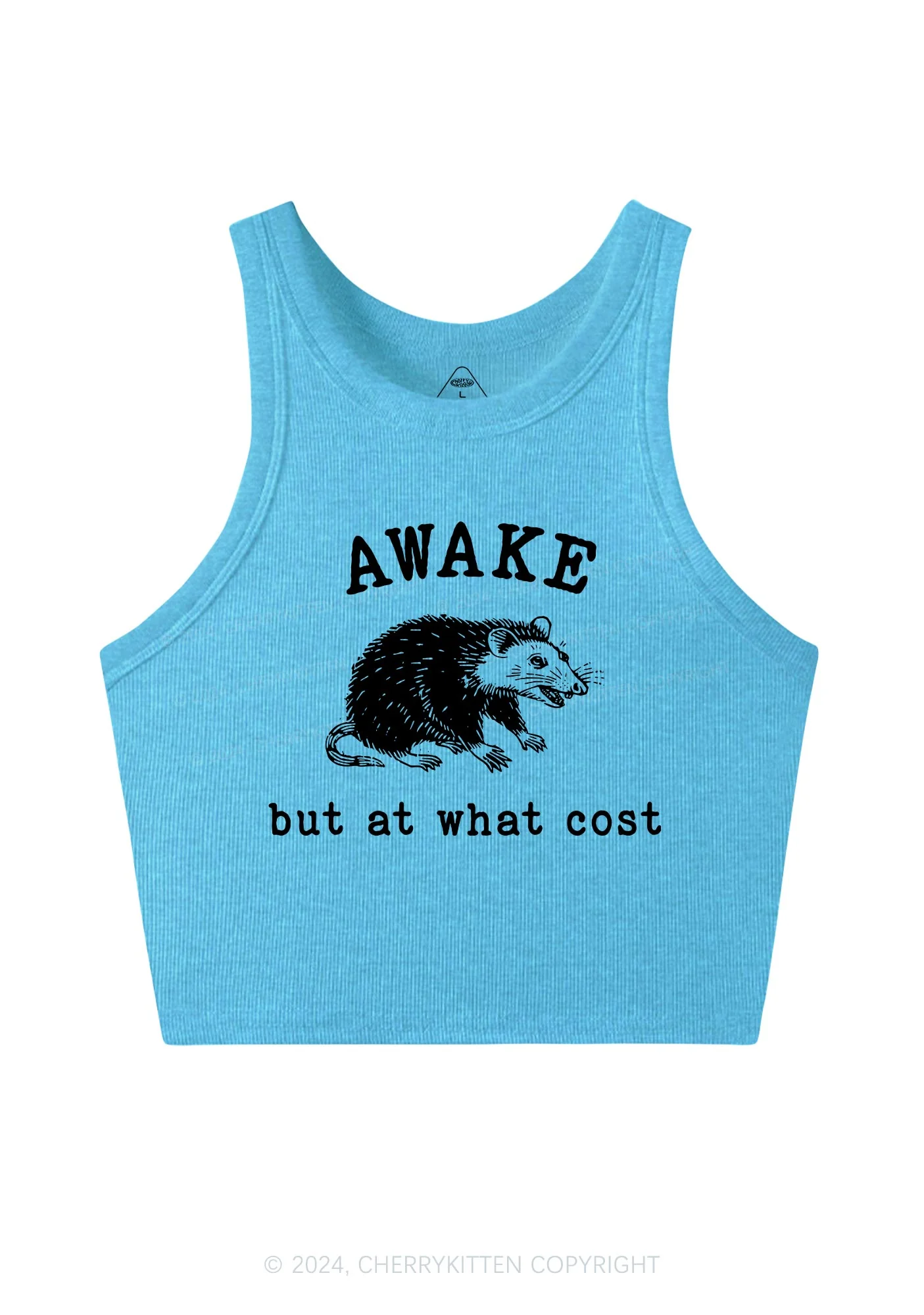 Awake But At What Cost Y2K Crop Tank Top Cherrykitten - Image 6