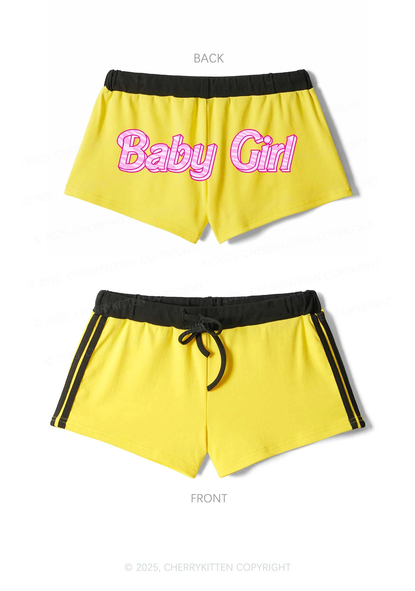 Baby Girl Y2K Drawstring Mini Shorts Cherrykitten - Image 4
