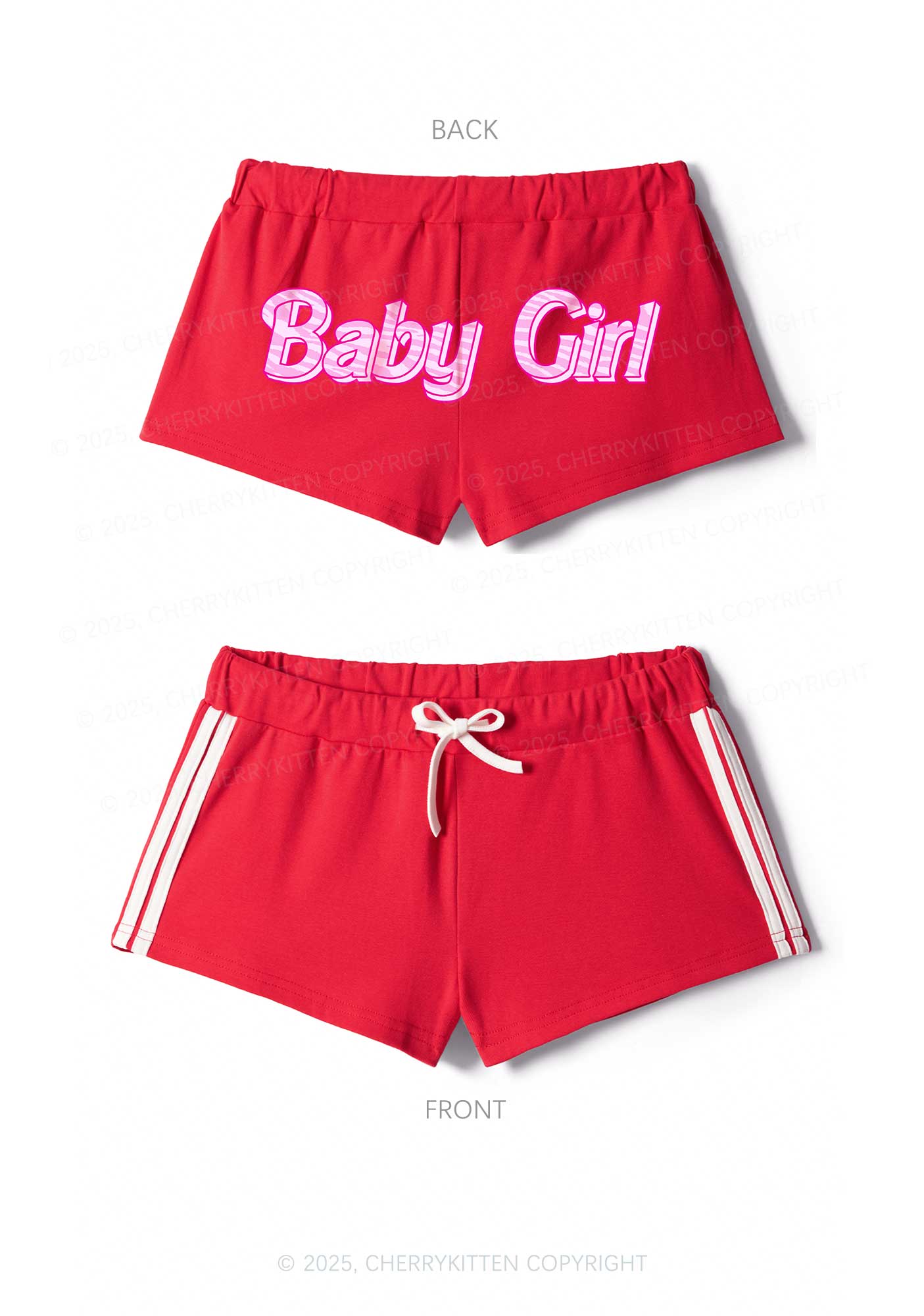 Baby Girl Y2K Drawstring Mini Shorts Cherrykitten - Image 5